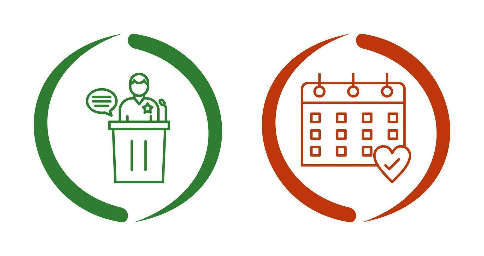 Debate and Calendar Icon vector