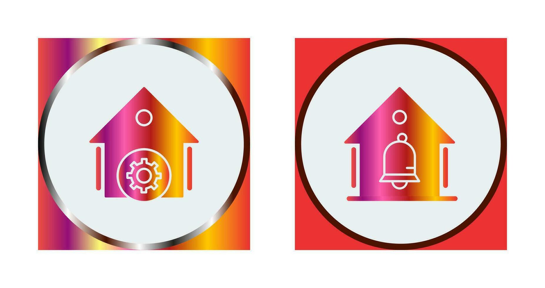 Settings and Alert Icon vector
