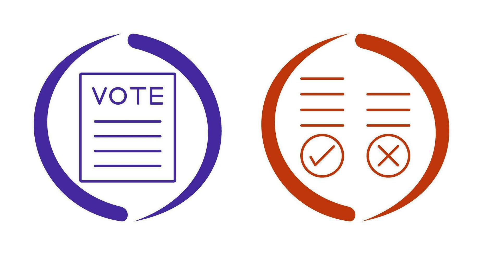 Voting Result and Vote Icon vector