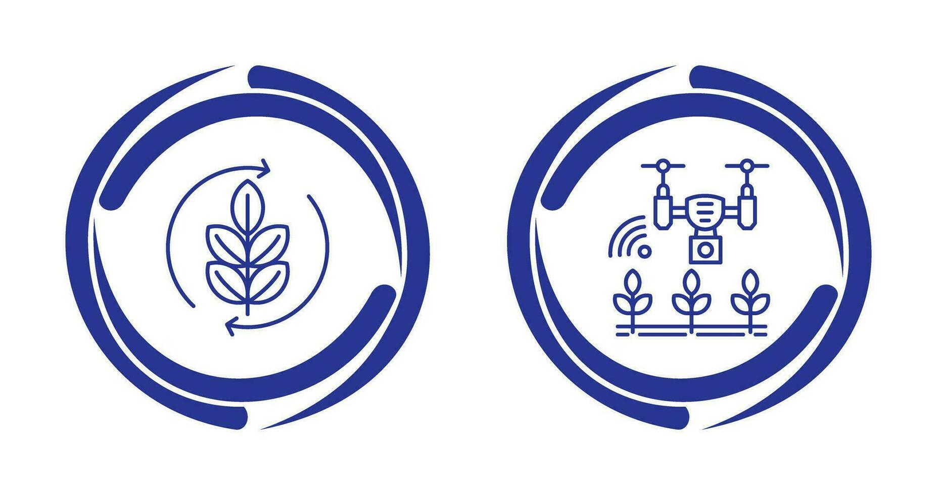 Agronomy and Smart Farm Icon vector
