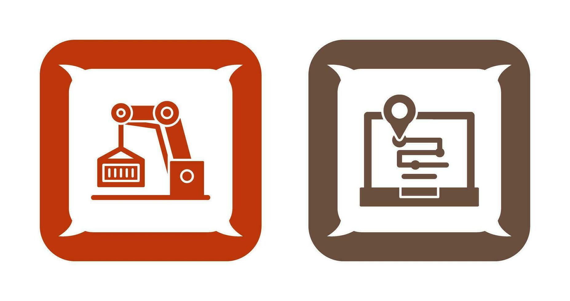 grua y marcador de posición icono vector