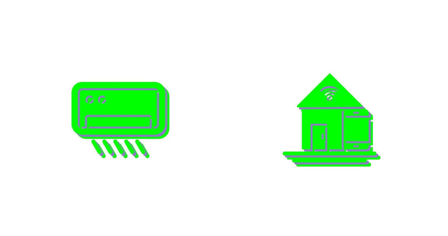 Air Conditioner and Home Automation Icon vector
