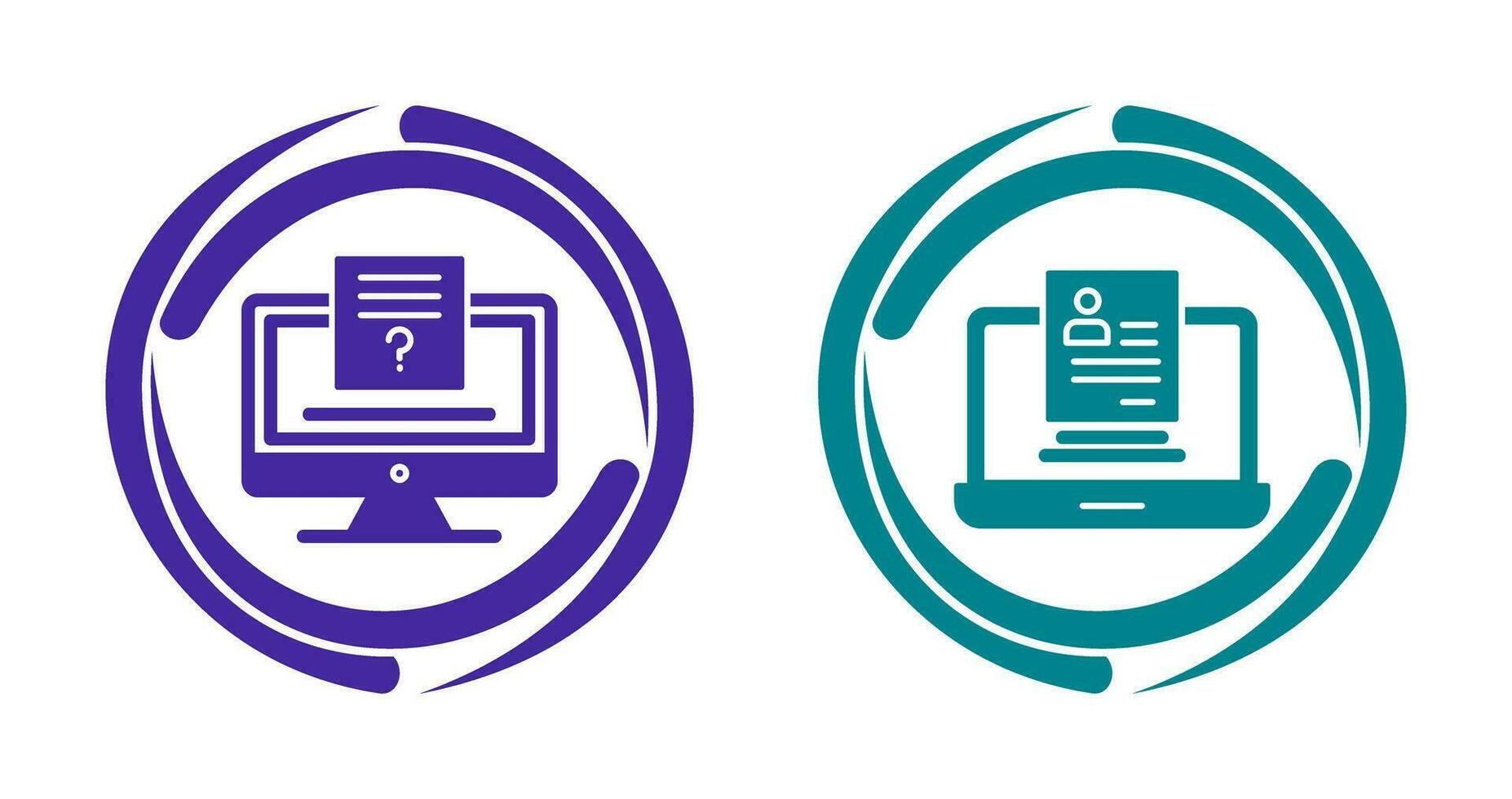 Quiz and Registration Icon vector