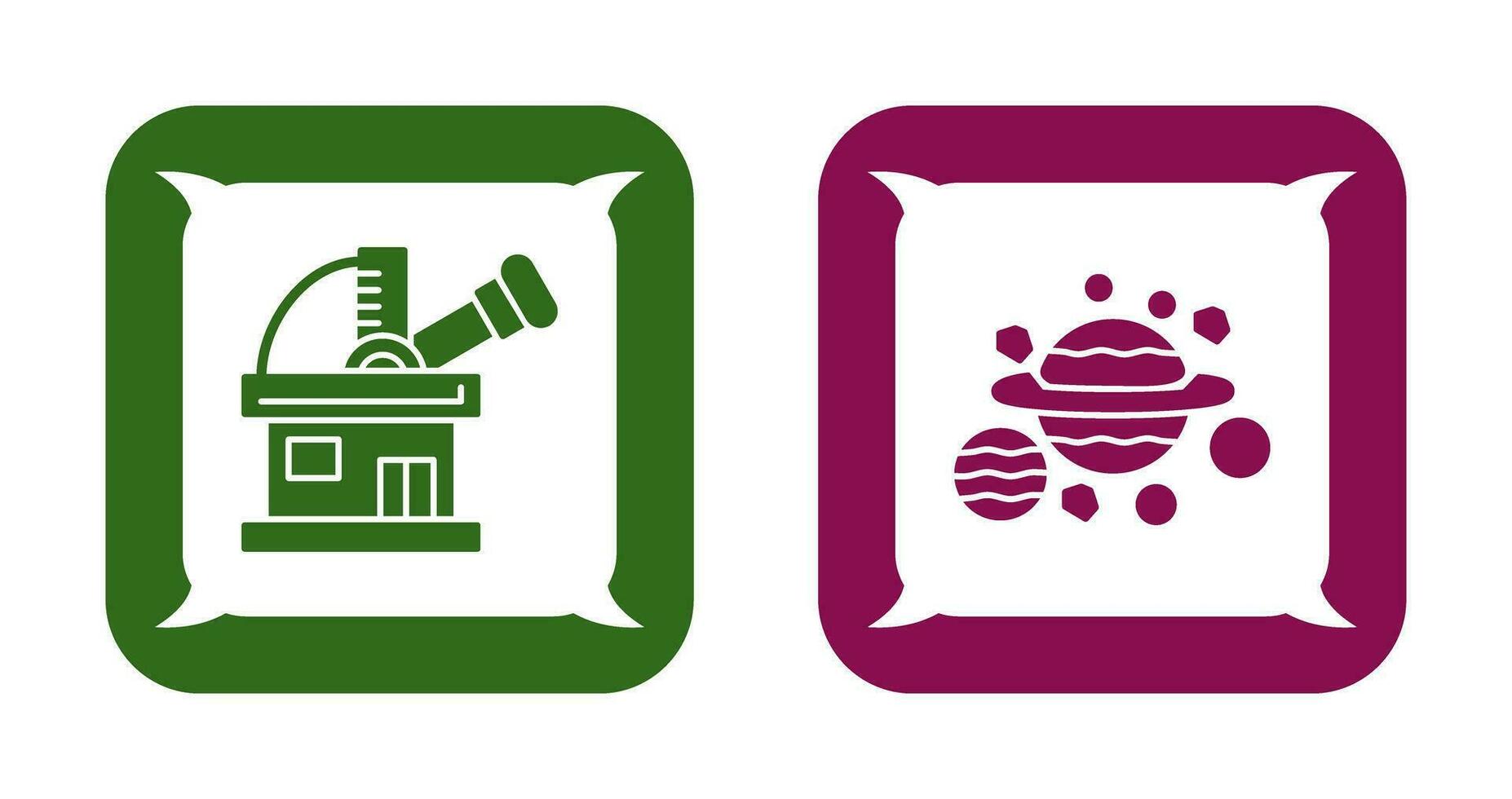 observatory and planets Icon vector
