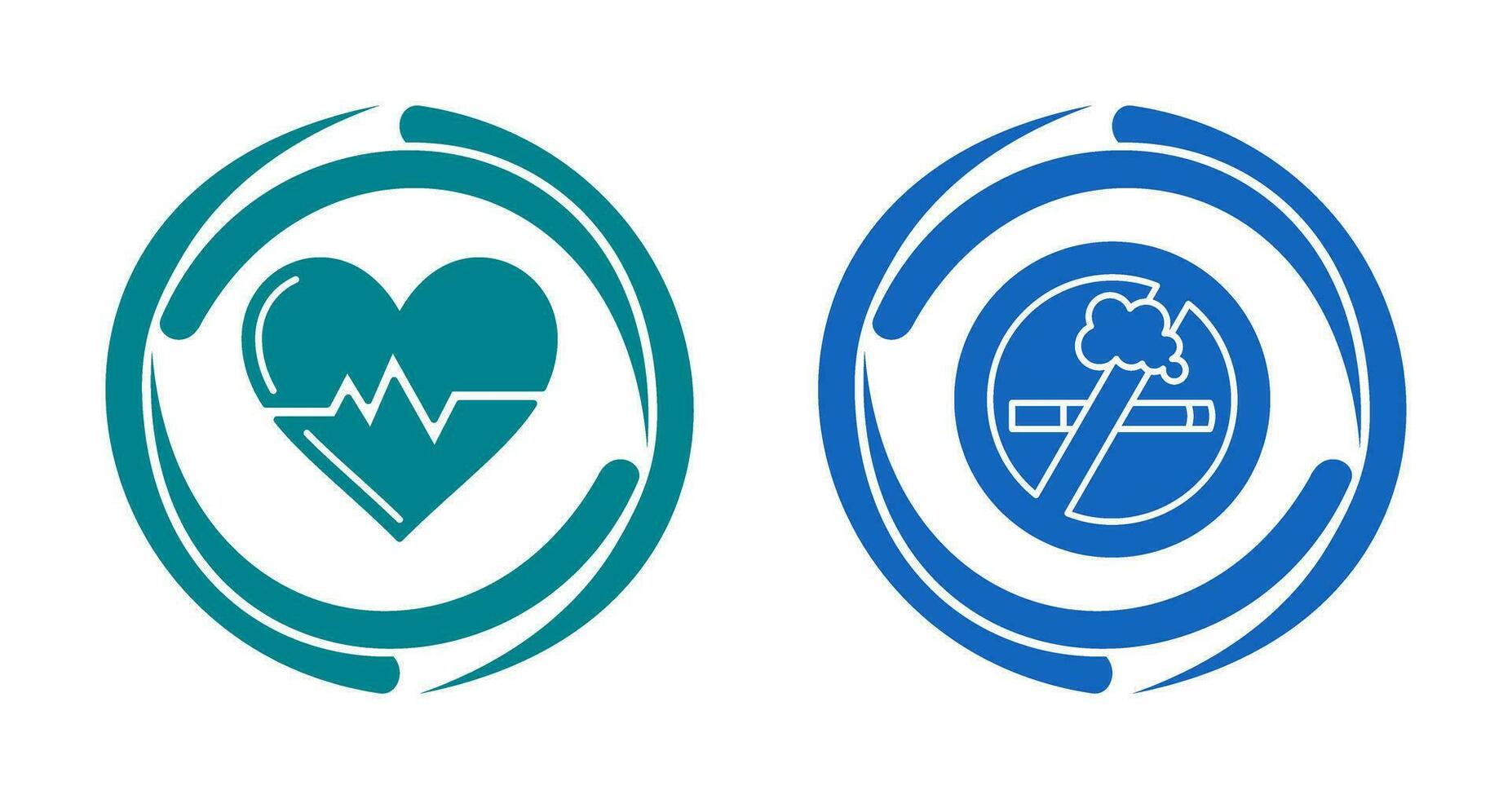 Health and No Smoking Icon vector