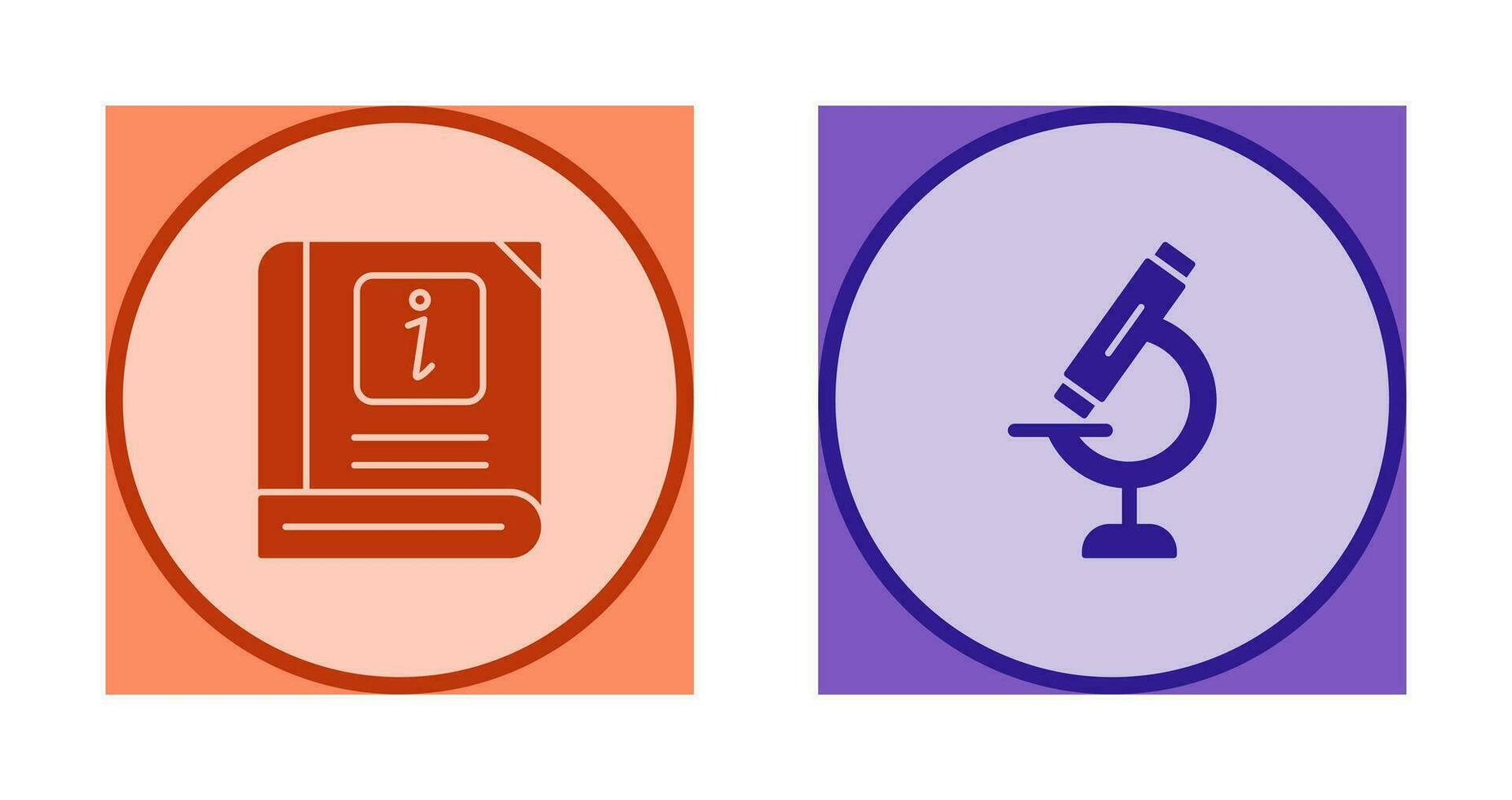 Information and Microscope Icon vector