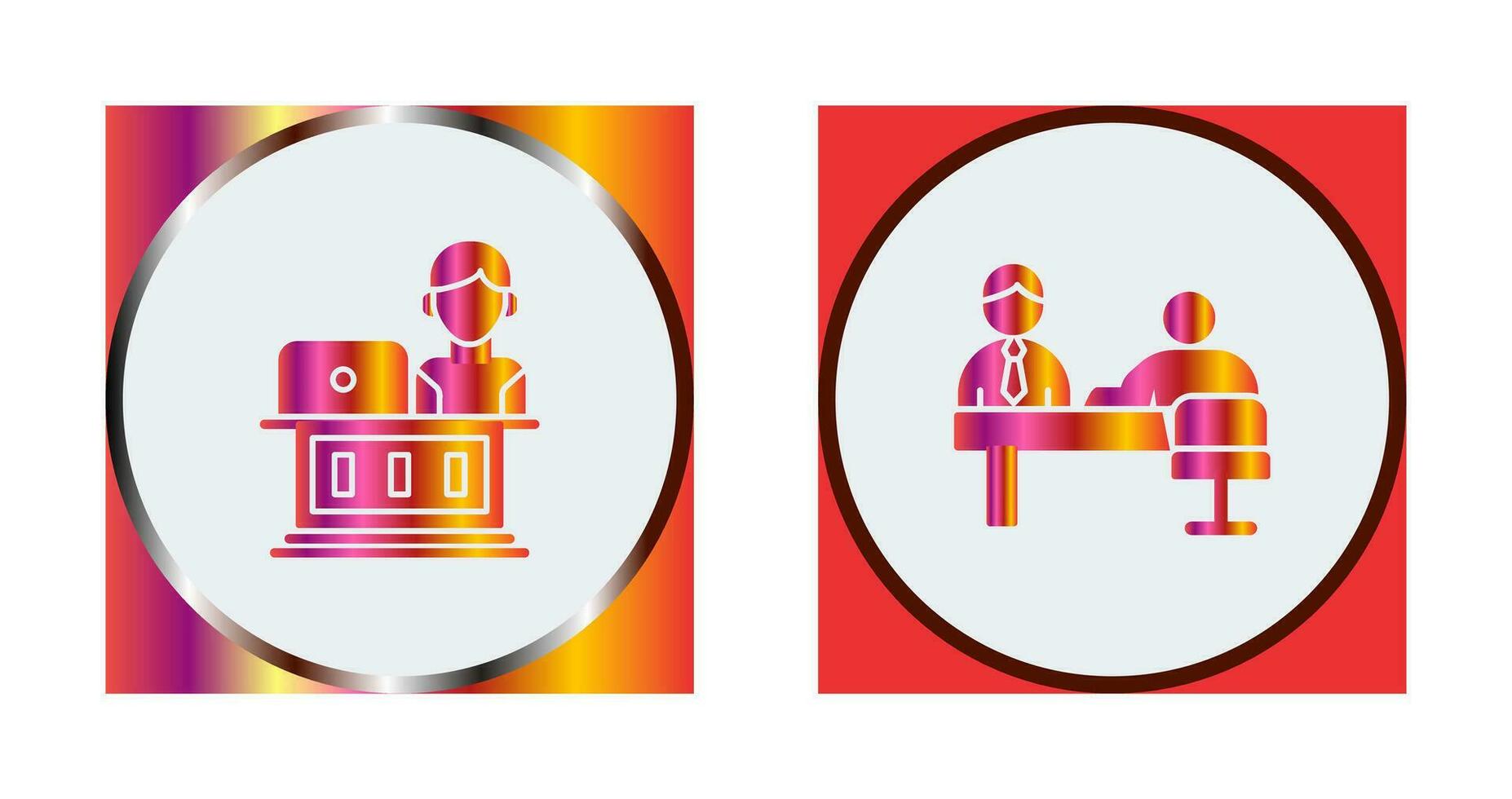 Employee and Evaluating work Icon vector