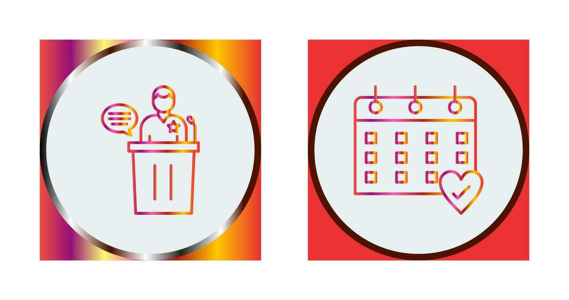 Debate and Calendar Icon vector