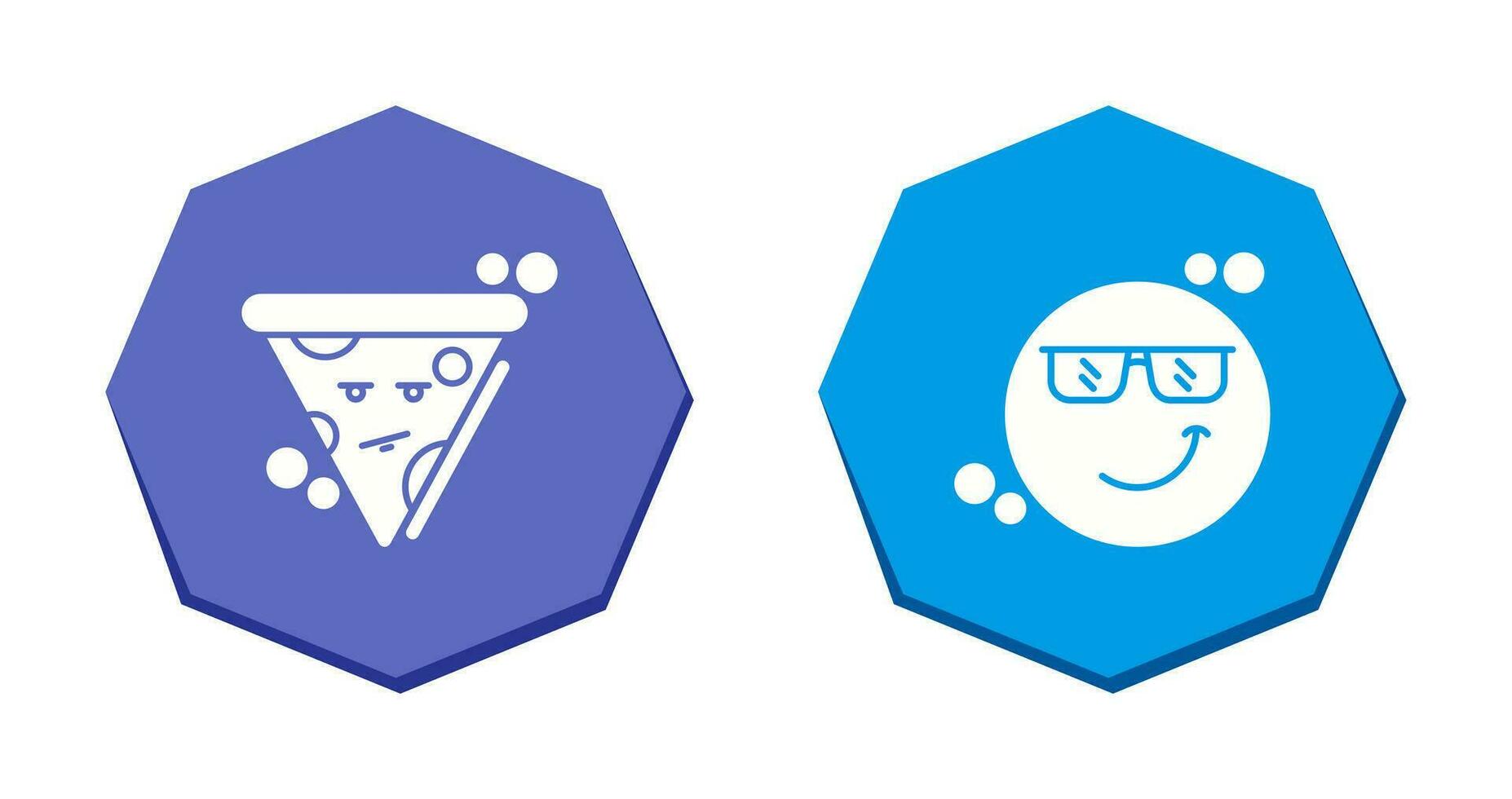 Pizza and Cool Icon vector