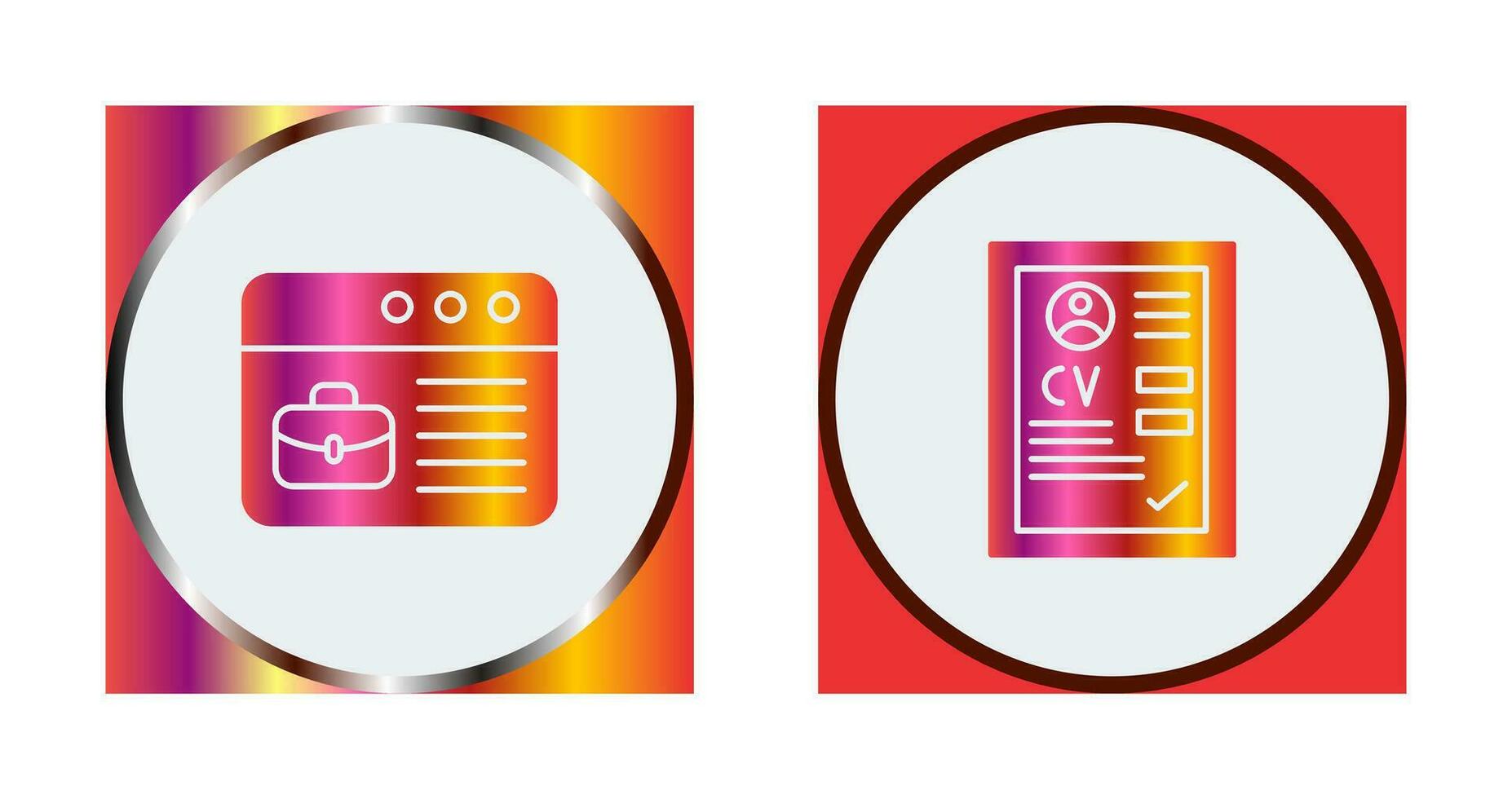 Online Recruitment and CV Icon vector
