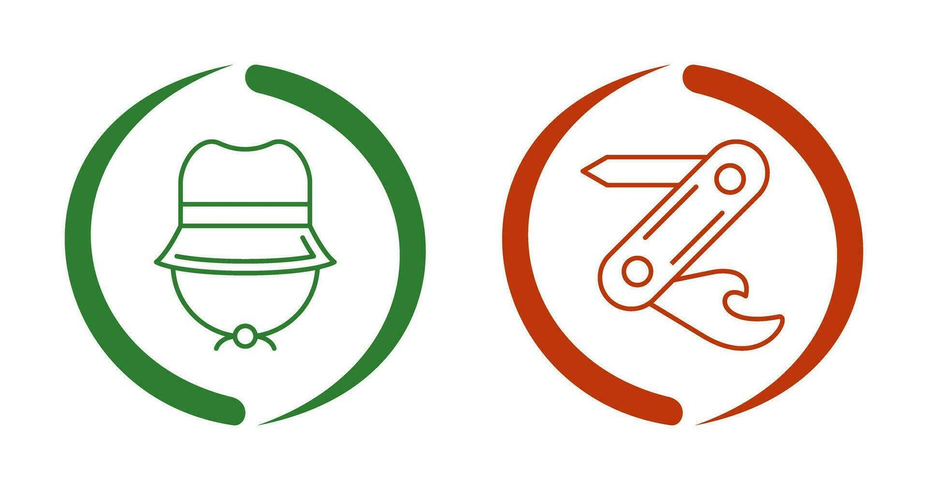 Camping Gas and Swiss Army Knife Icon vector