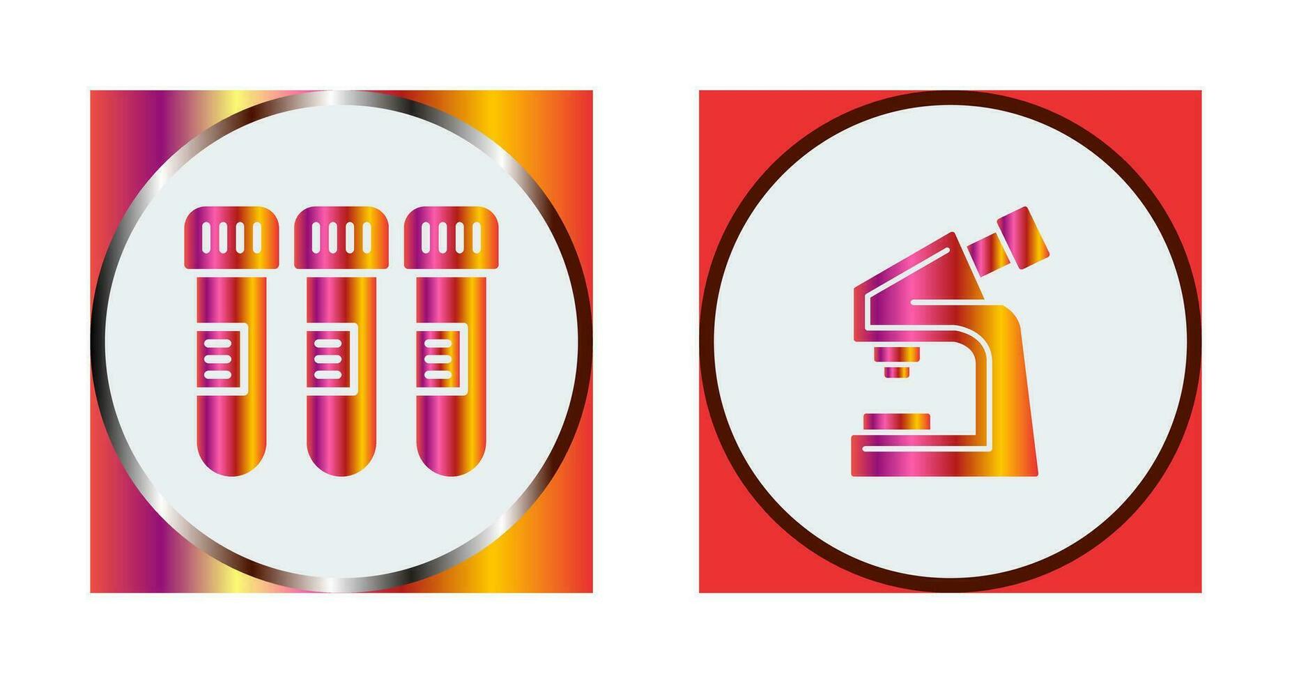 Test Tube and Microscope Icon vector