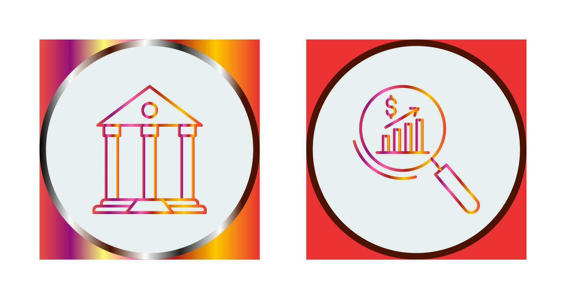 Parthenon and Statistics Icon vector