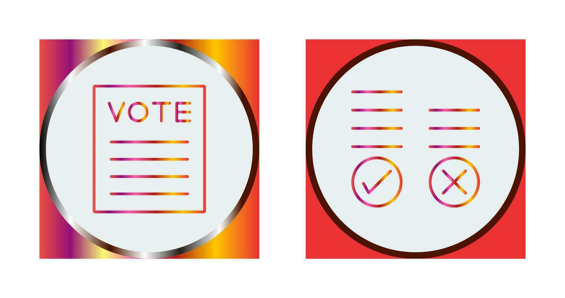 Voting Result and Vote Icon vector