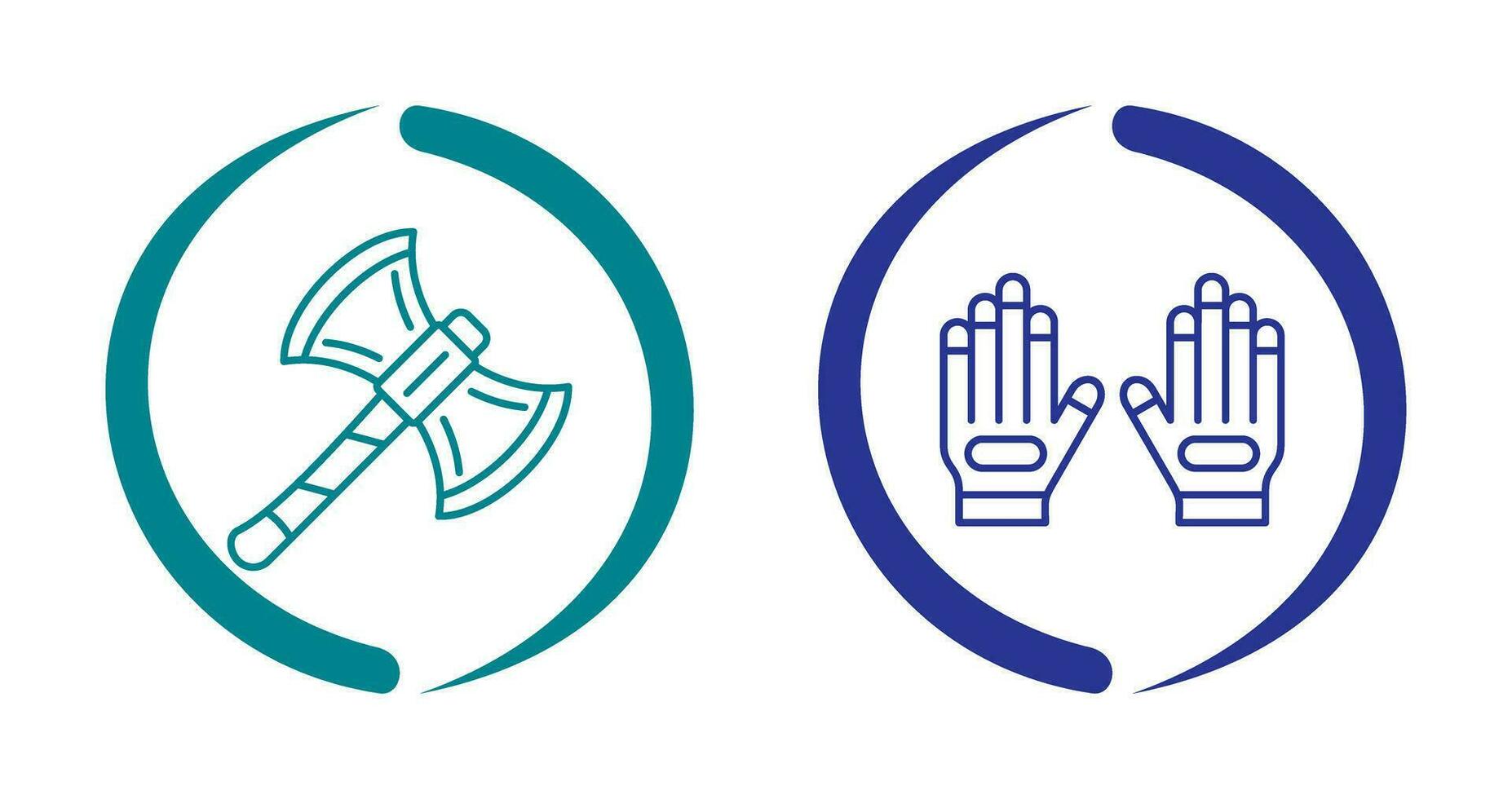 Axe and Glove Icon vector