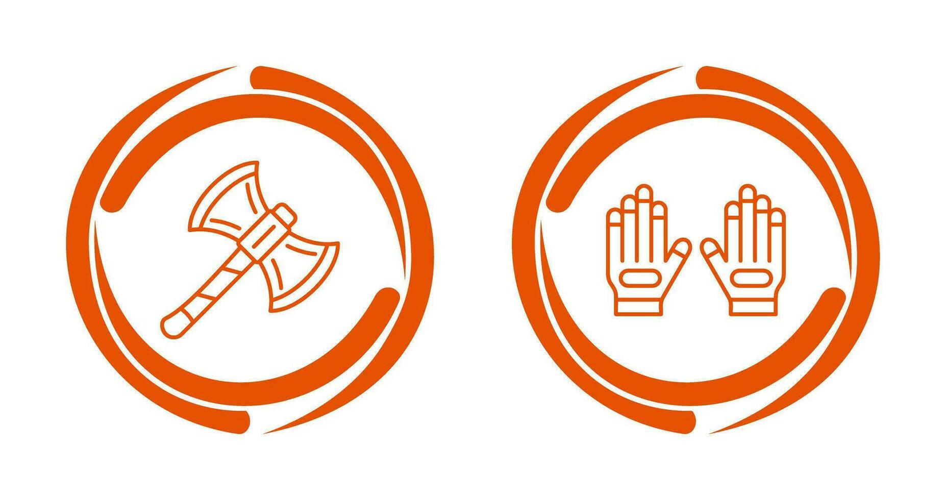 Axe and Glove Icon vector