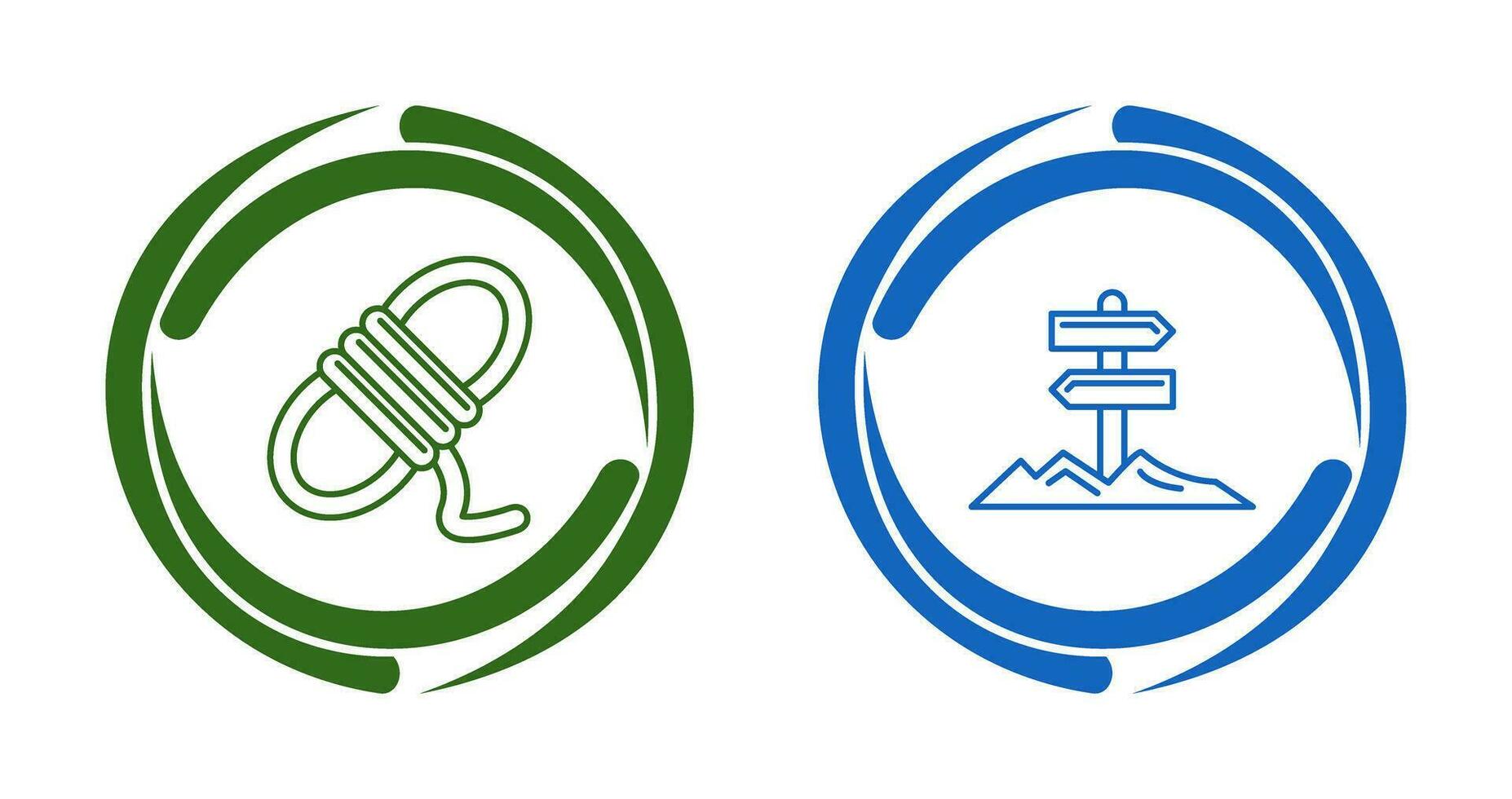 Direction and Rope Icon vector