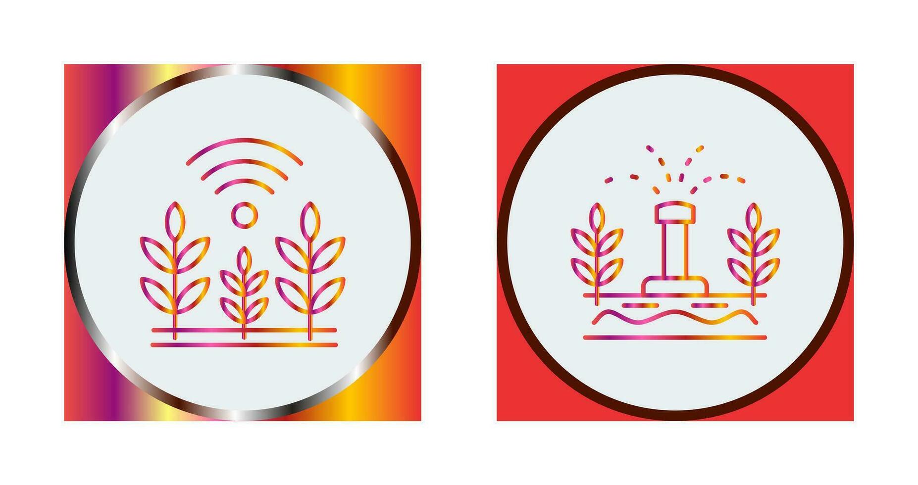 Wheat and Sprinkler Icon vector