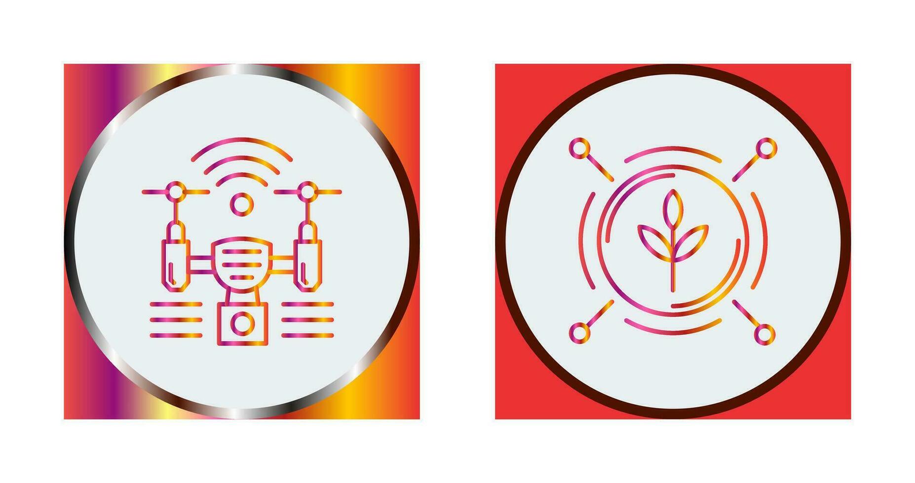 Analytics and Drone Icon vector