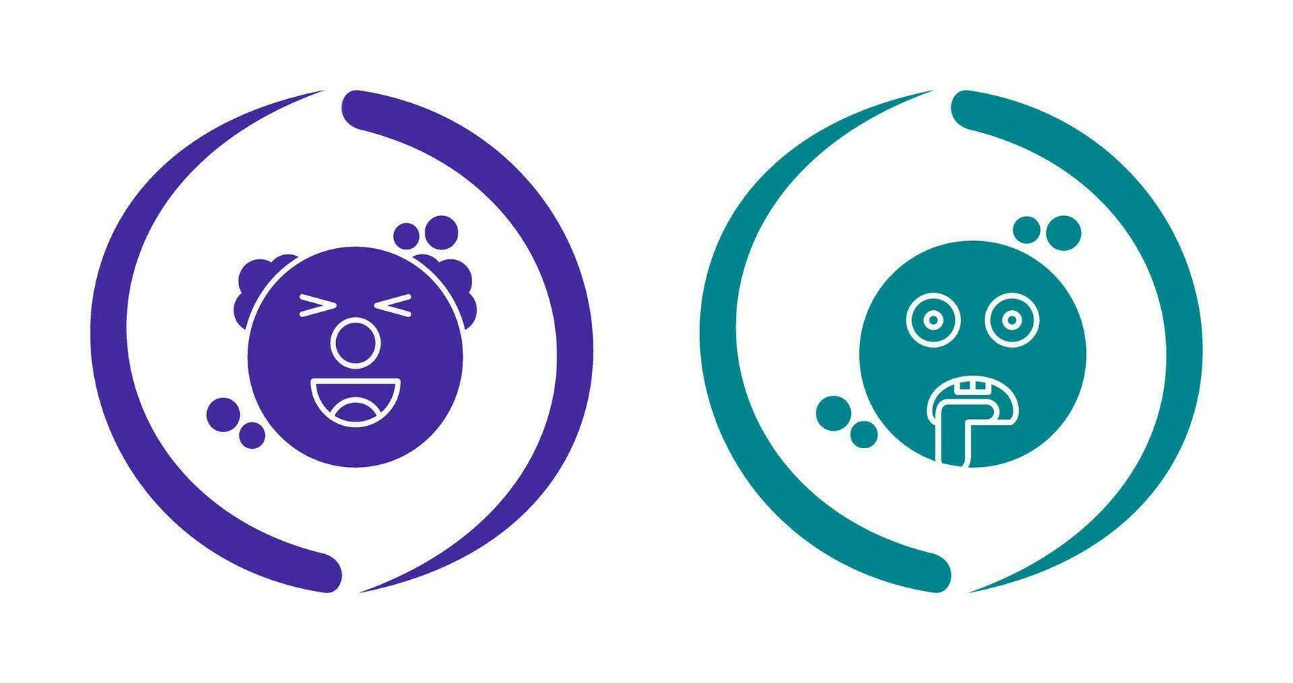 Clown and Drooling Icon vector