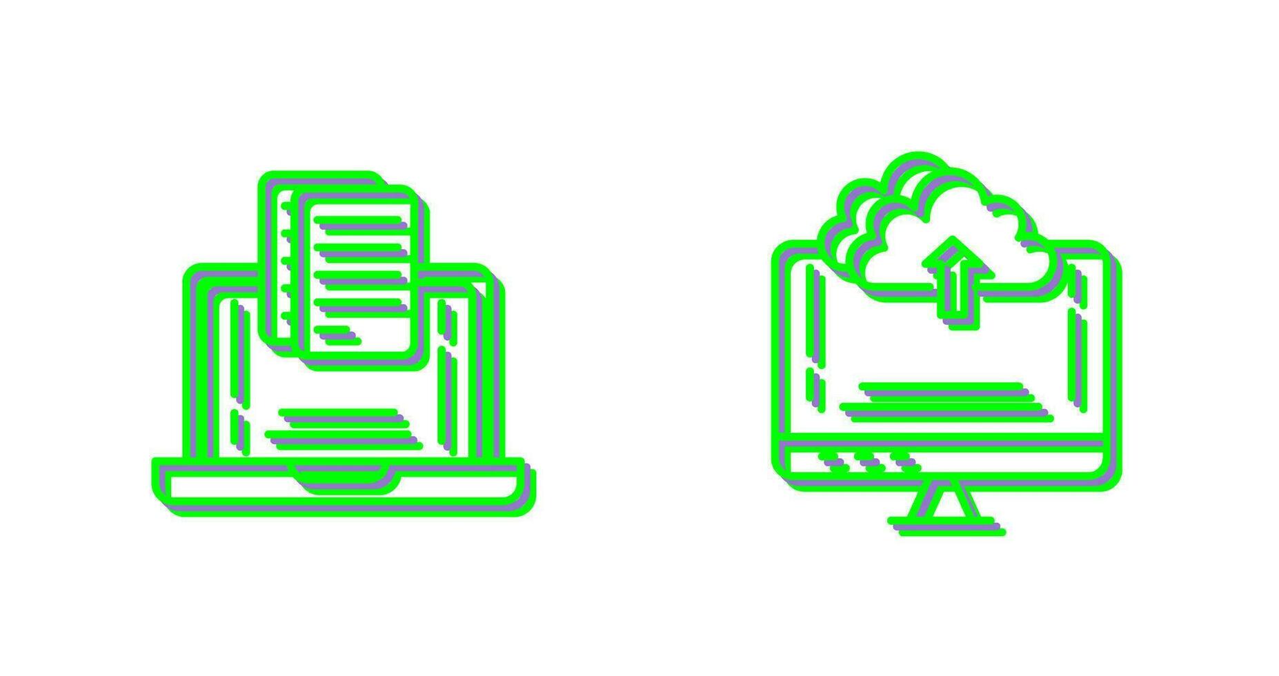 Document and Upload Icon vector