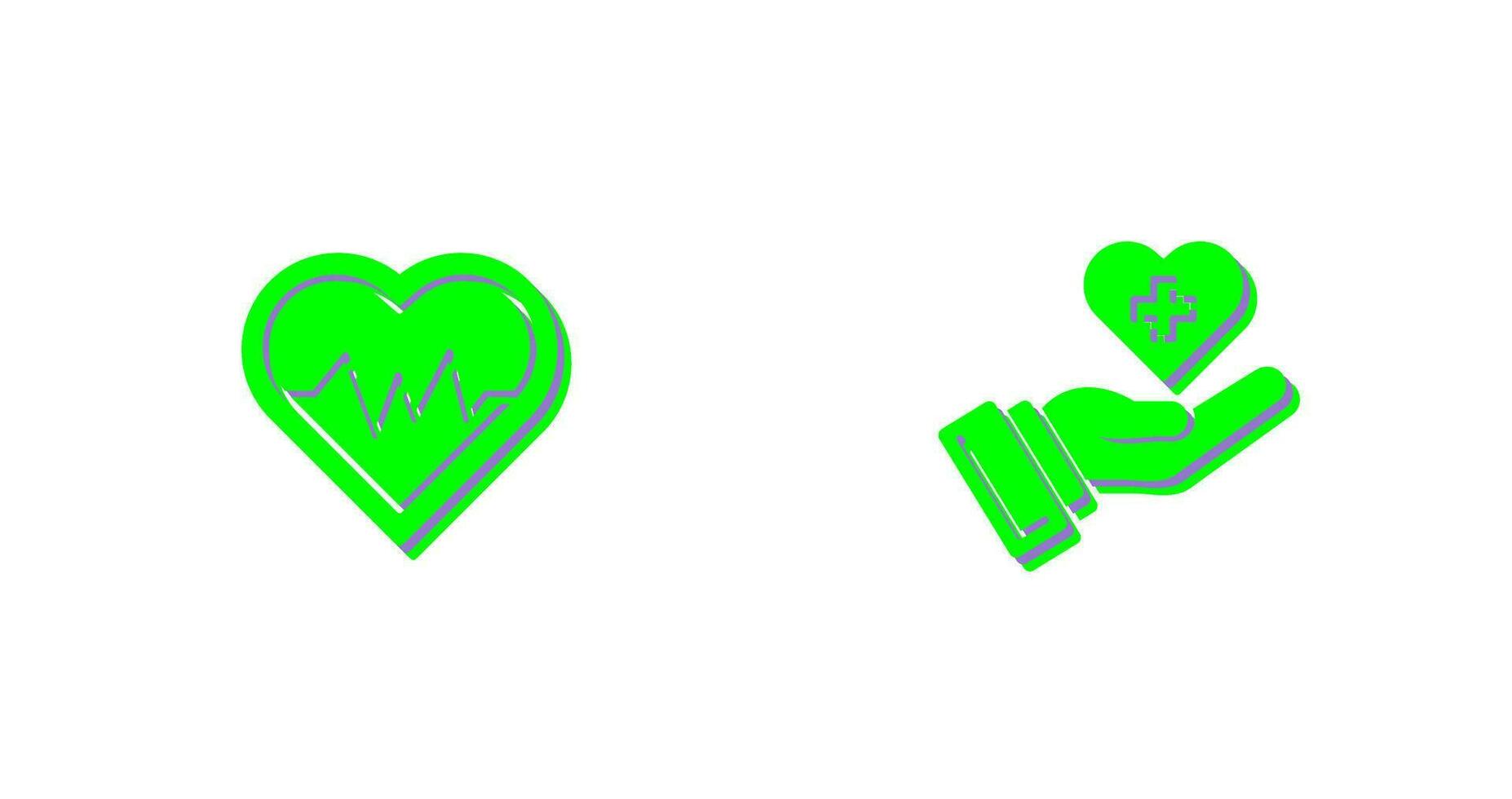 Heart Beat and Healthcare Icon vector