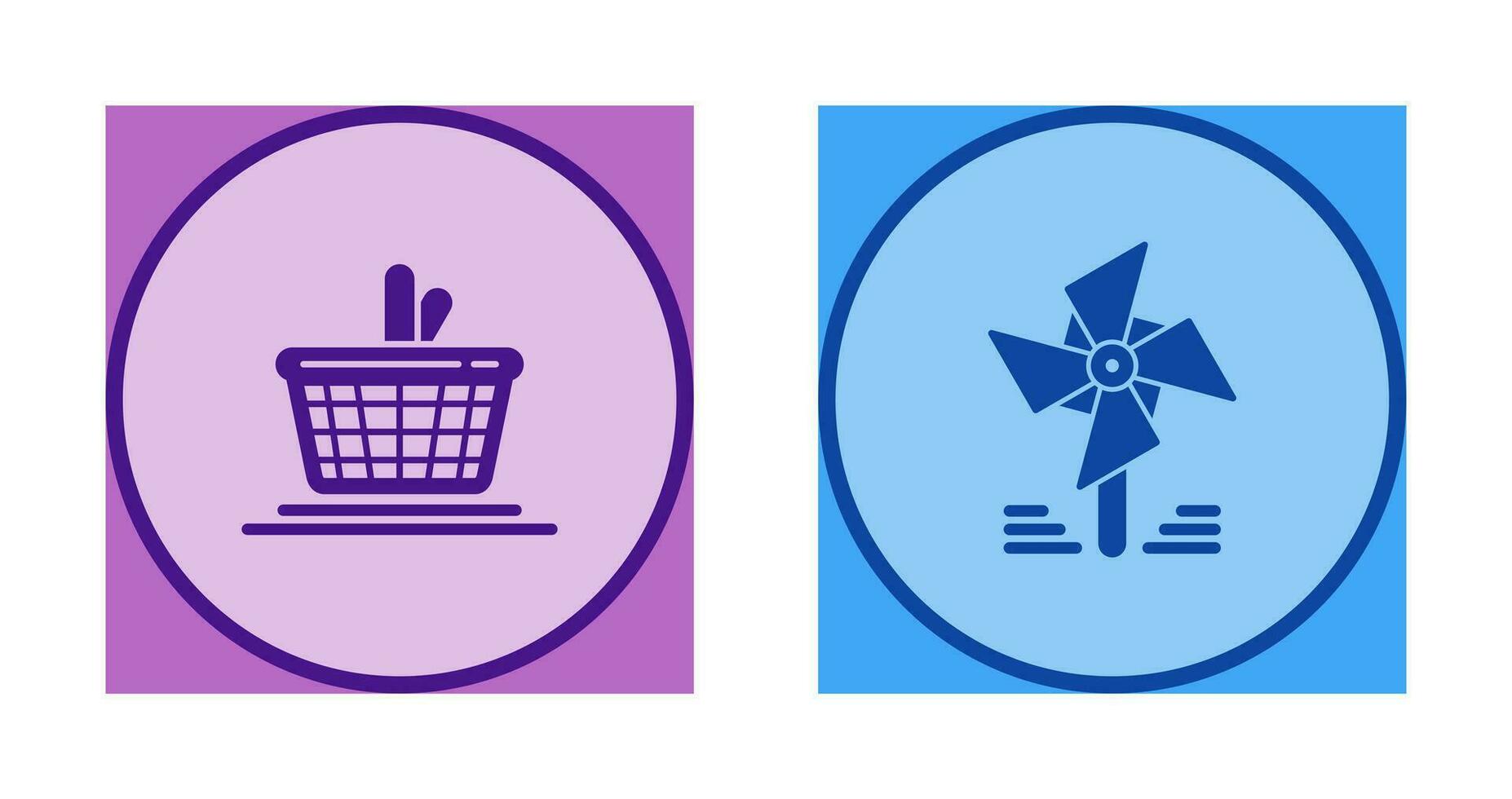 Picnic and Pinwheel Icon vector