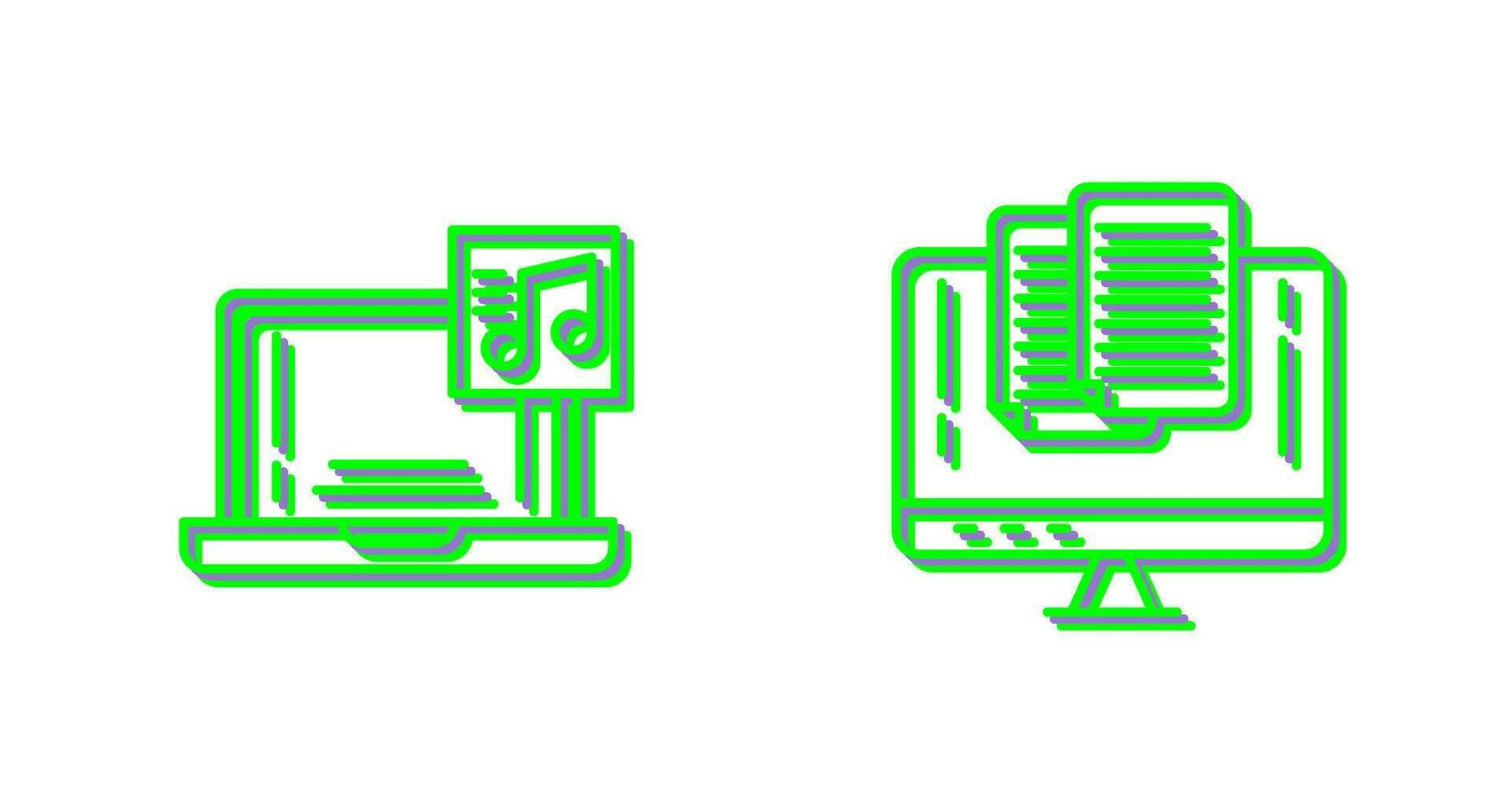 Music and Paste Icon vector