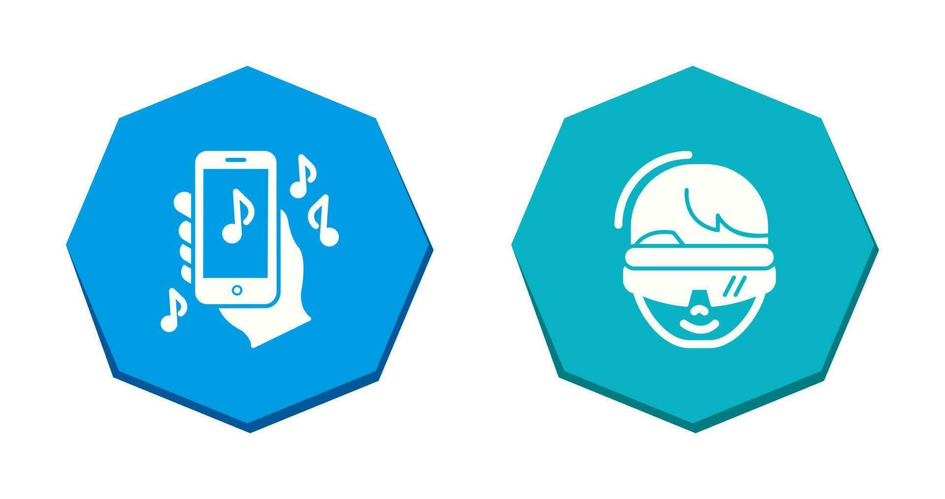 Smartphone and virtual Reality Glasses Icon vector