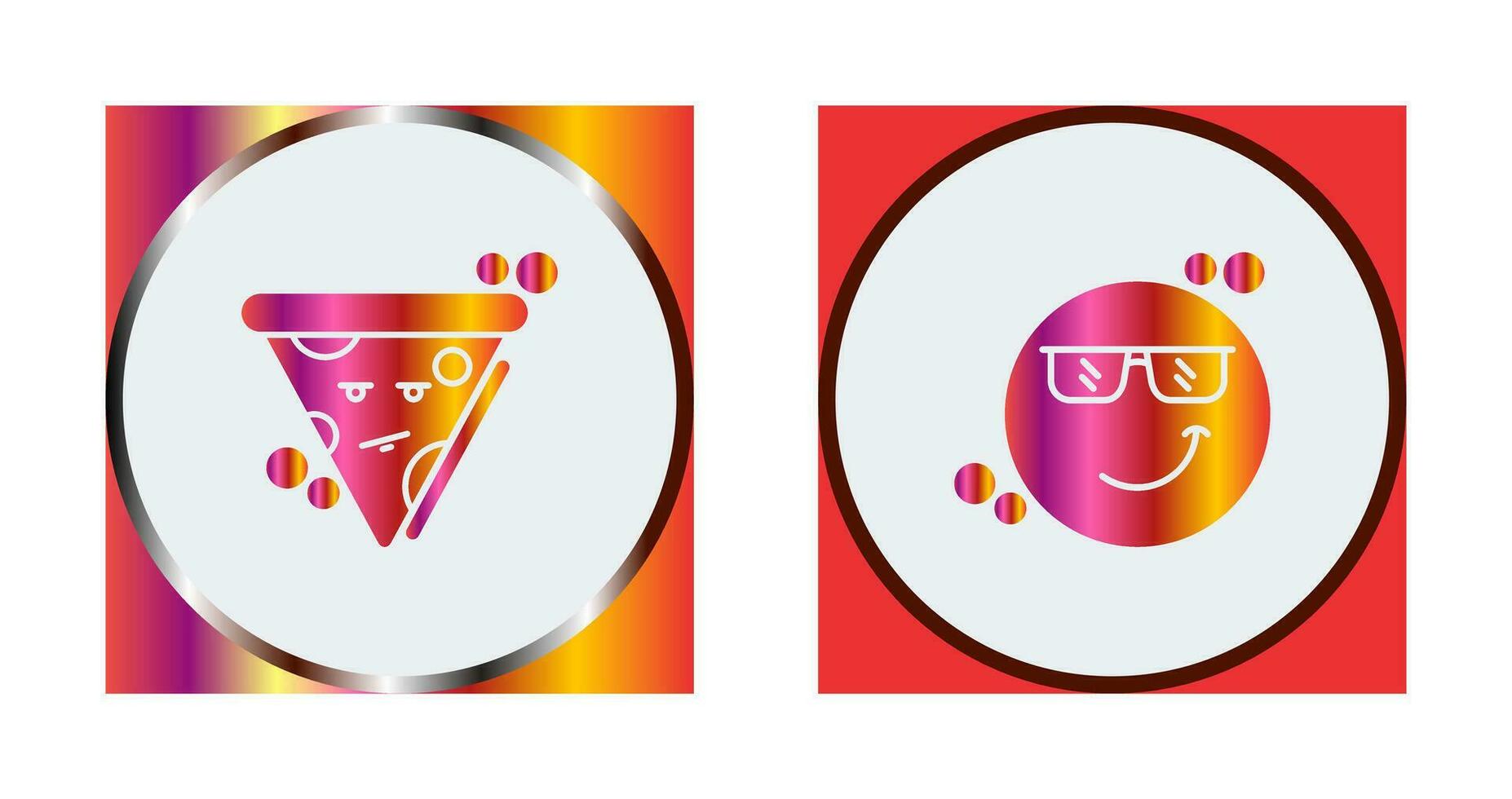 Pizza and Cool Icon vector