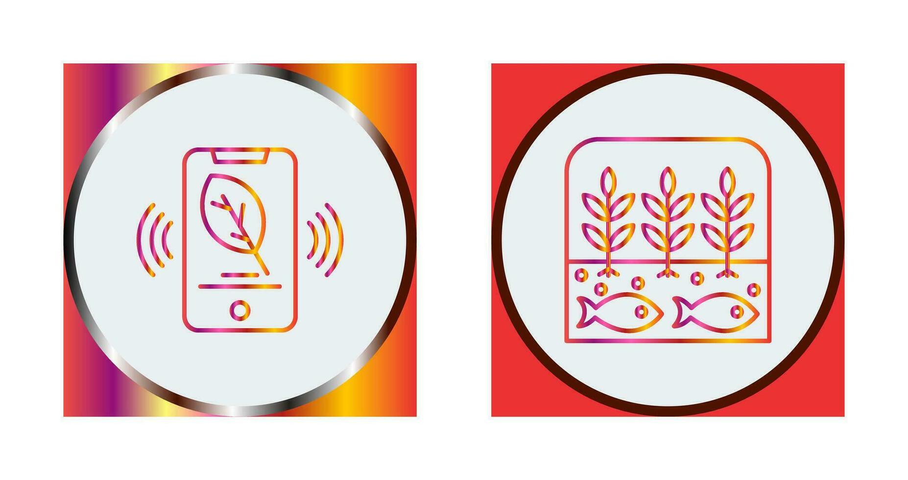 Smart Phone and Hydroponic Icon vector