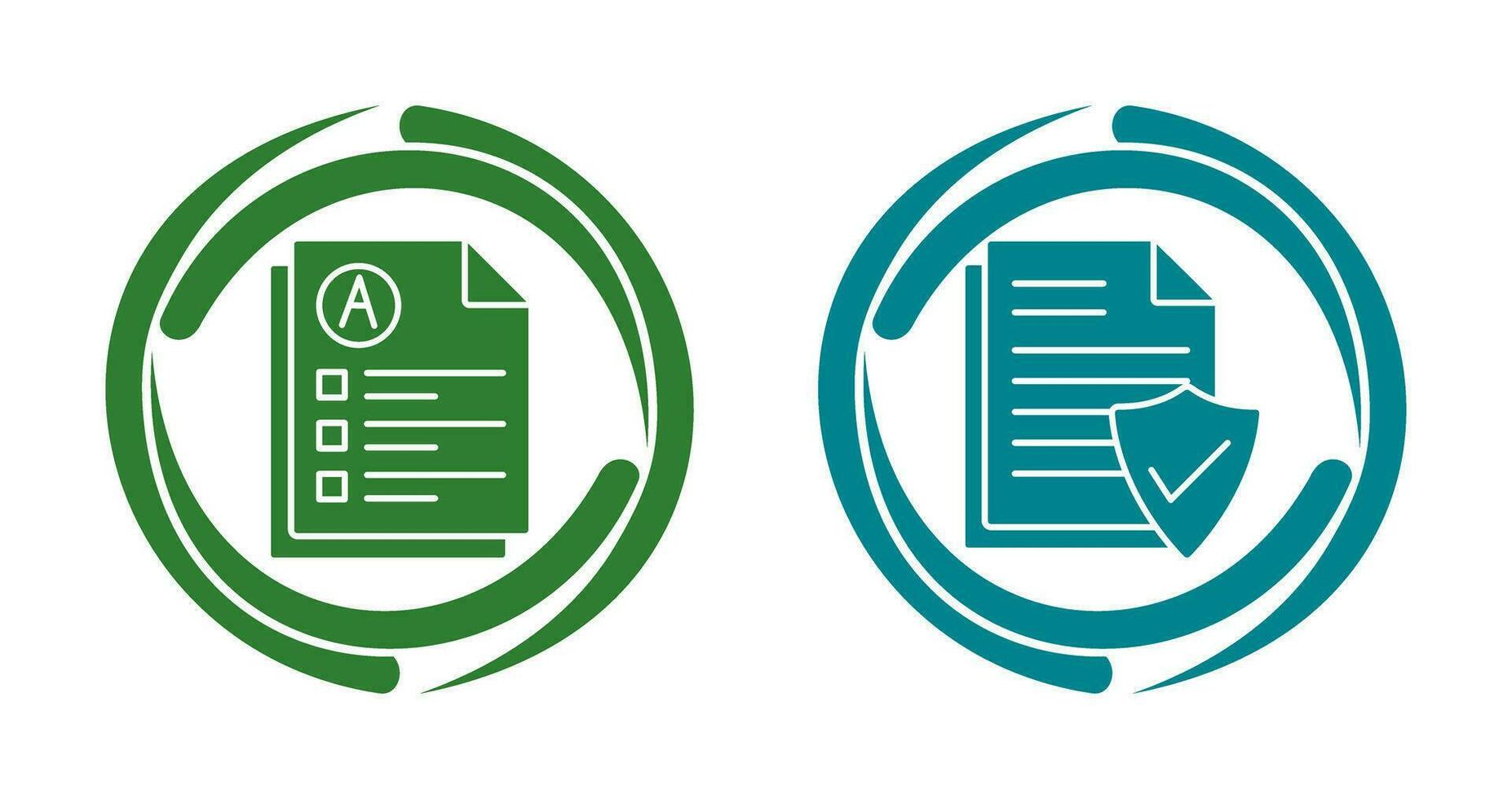 Exam and Valid Document Icon vector