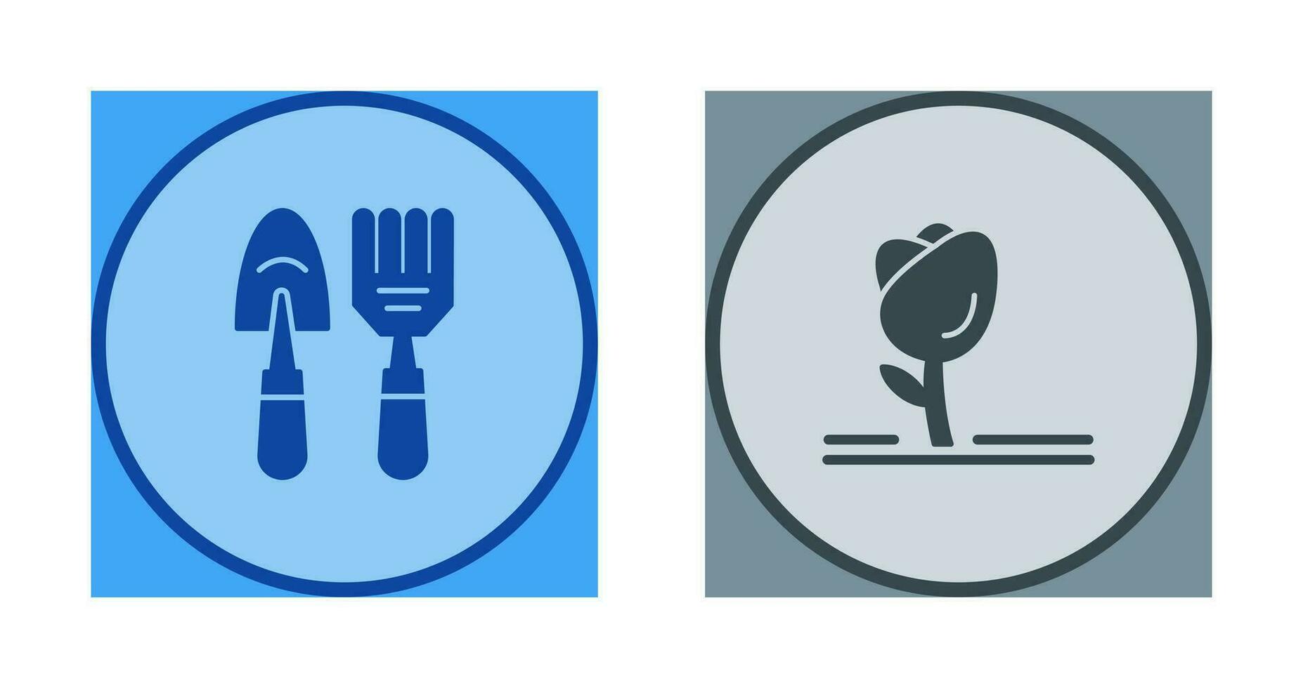 Gardening Tools and Tulip Icon vector