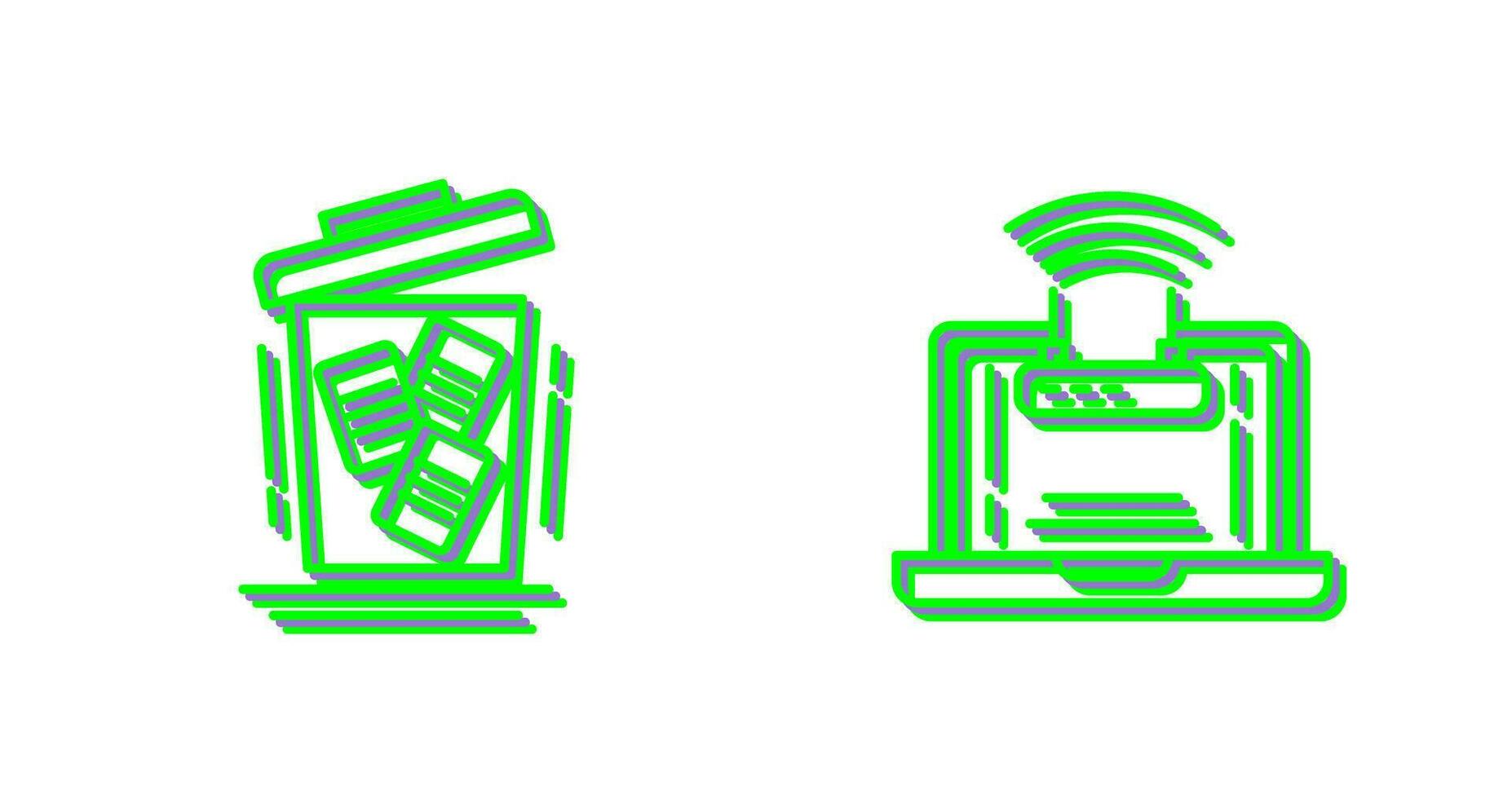 Delete and Wifi Icon vector