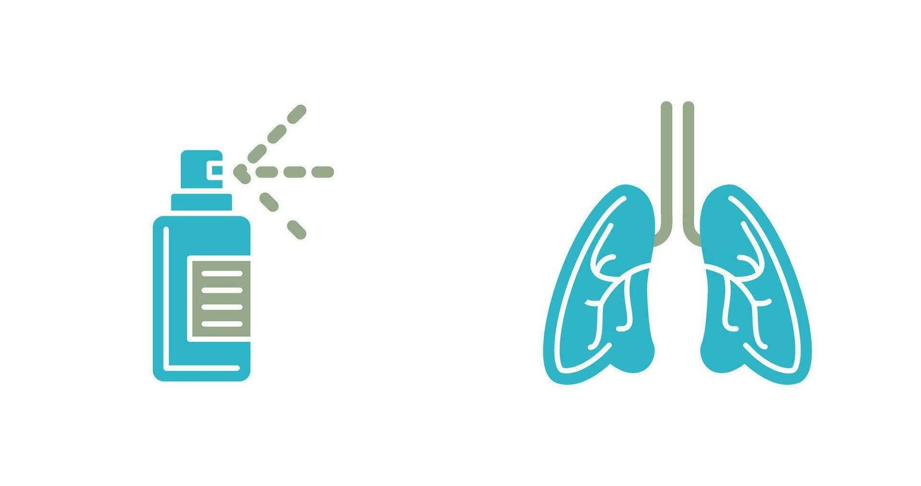 Hand  and Lungs Icon vector