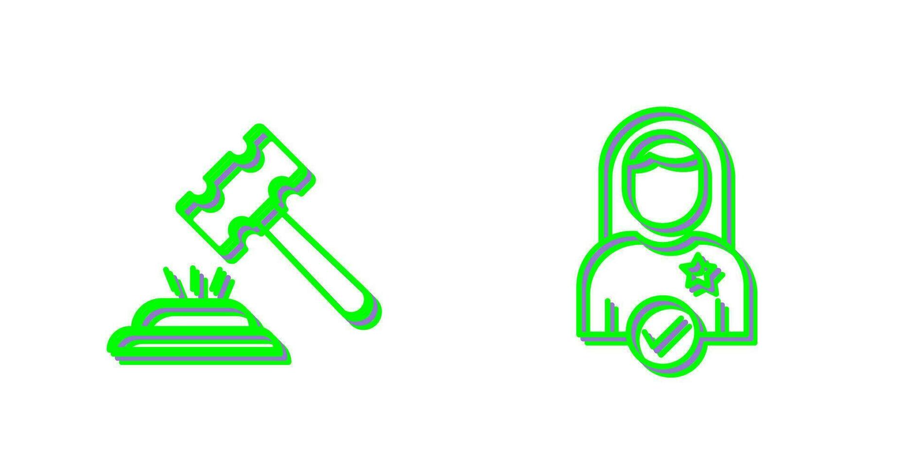 Gavel and Candidate Icon vector