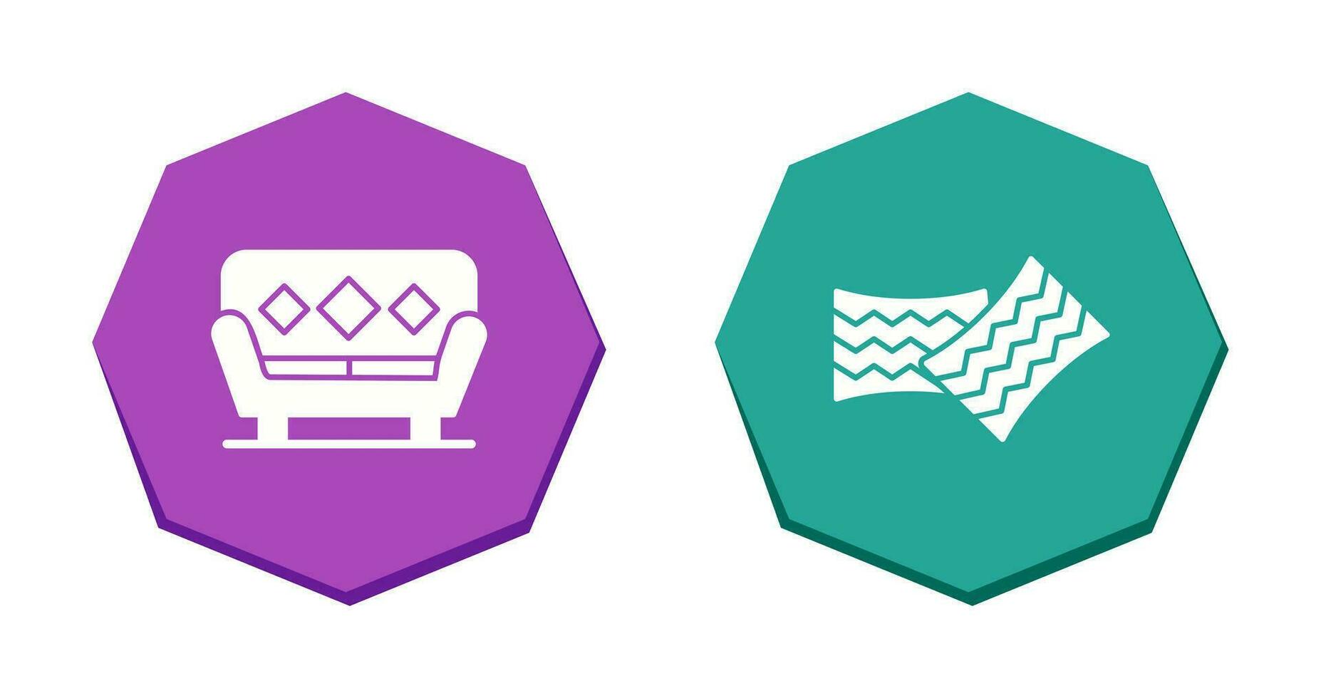 Sofa and Cushions Icon vector