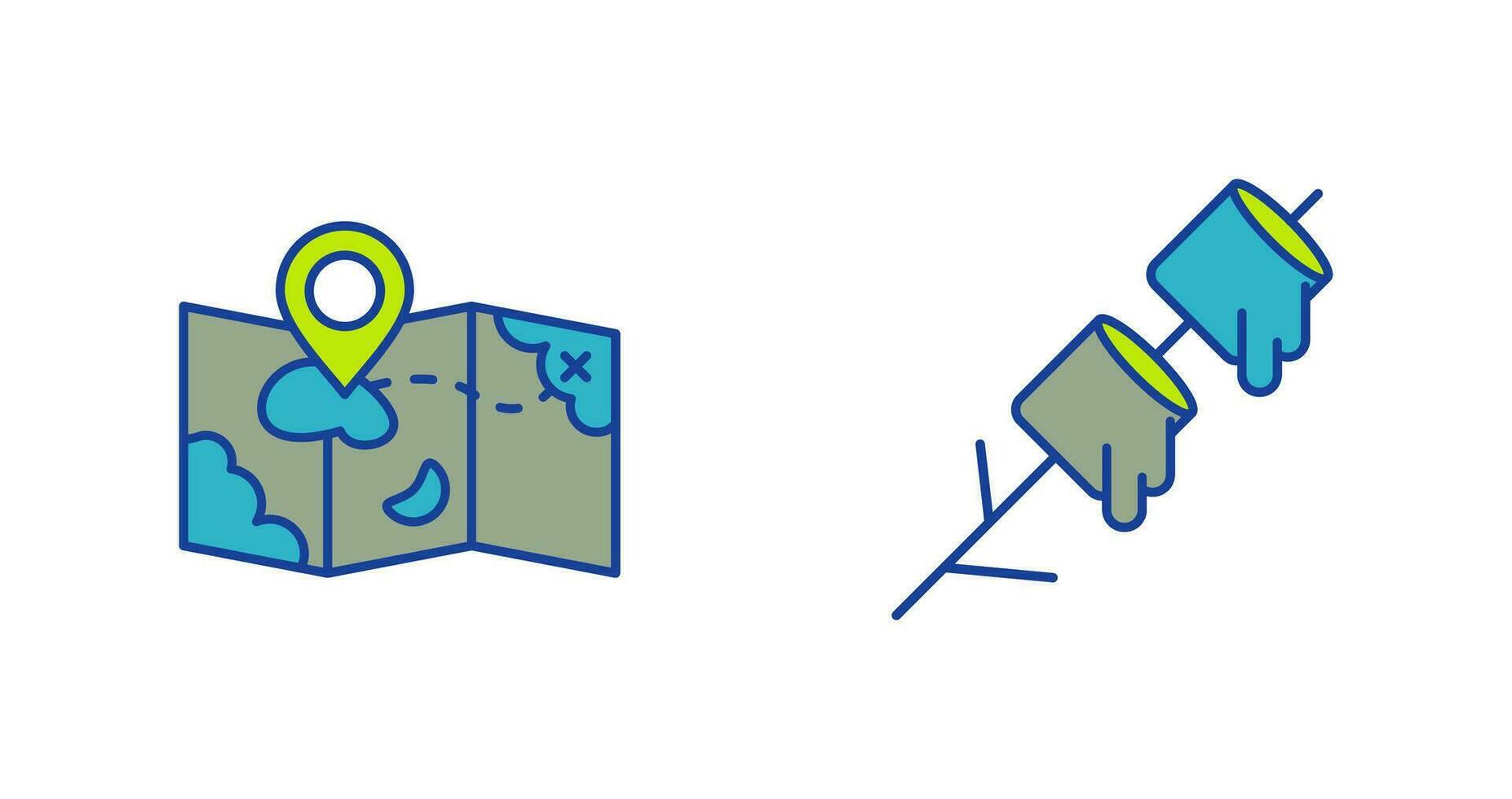 Map and Marshmallows Icon vector