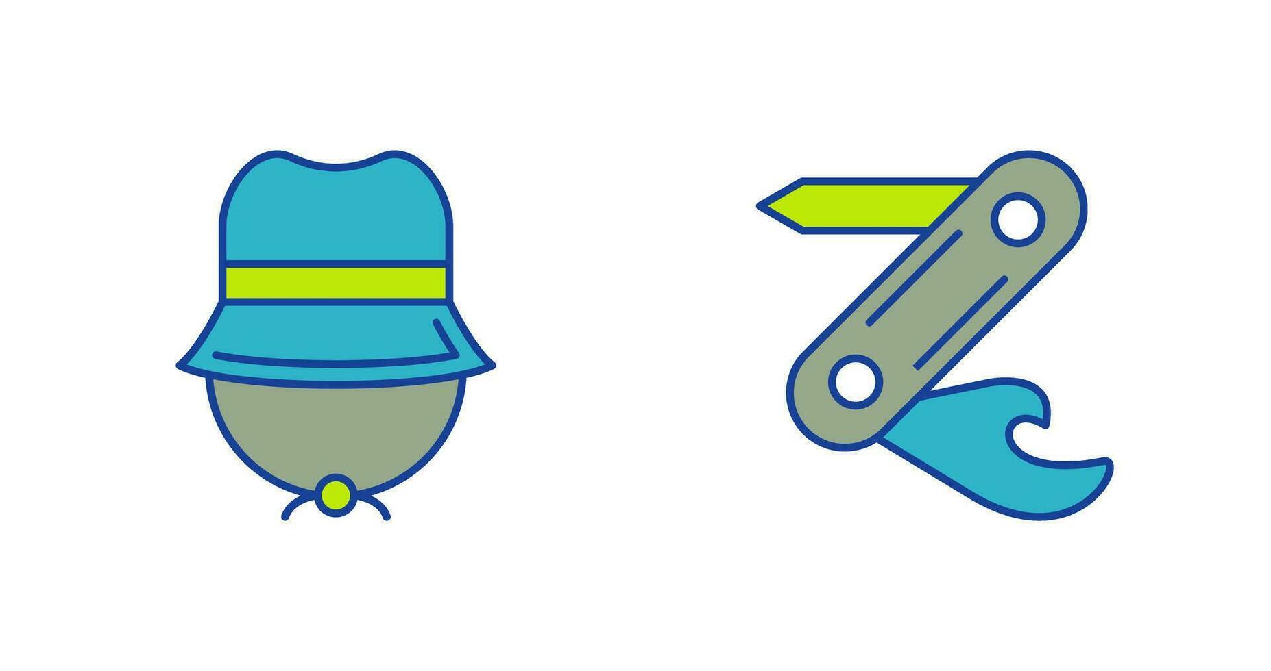 Camping Gas and Swiss Army Knife Icon vector