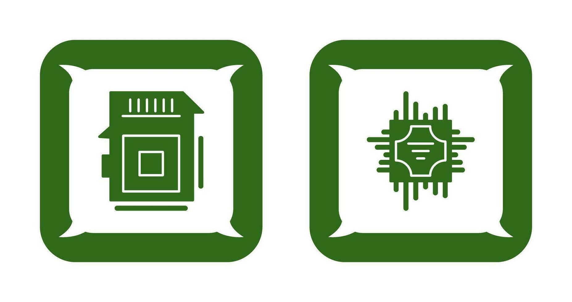 Sd Card and Cpu Icon vector