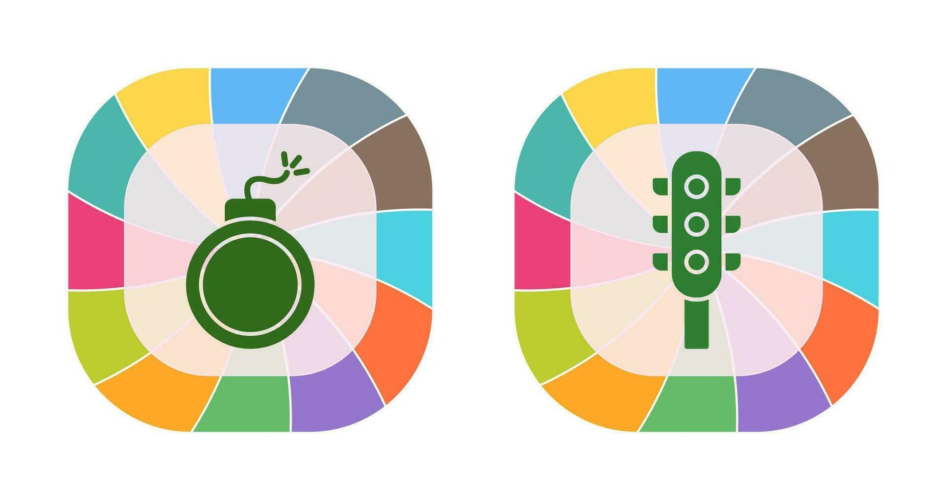 Traffic Signal and Block Icon vector