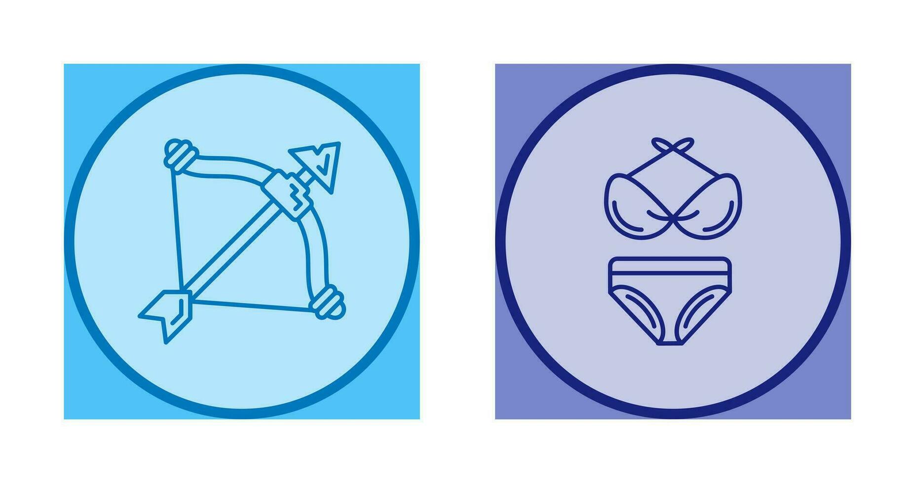 Crossbow and Bikini Icon vector