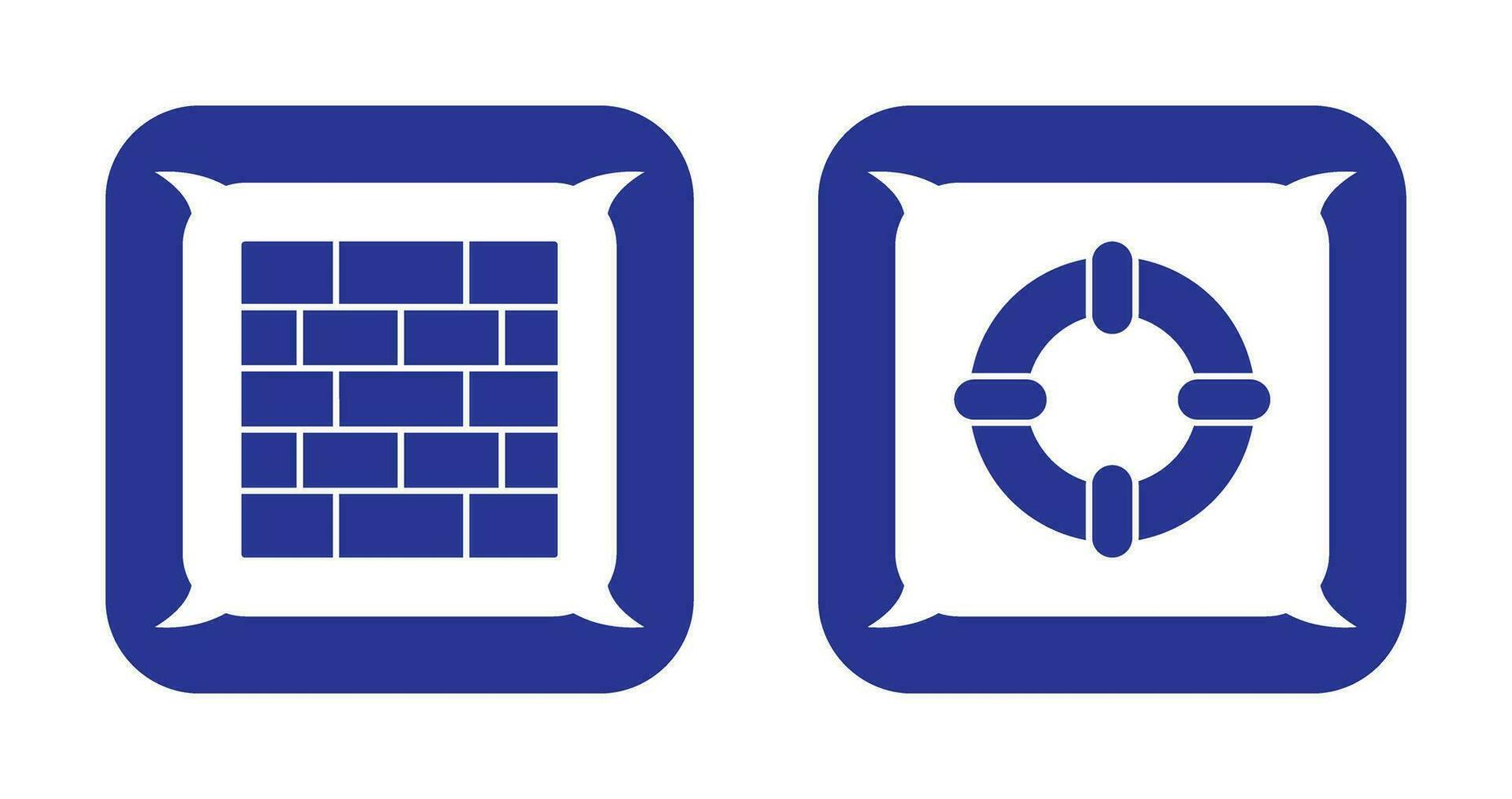 Wall and Life Saver Icon vector