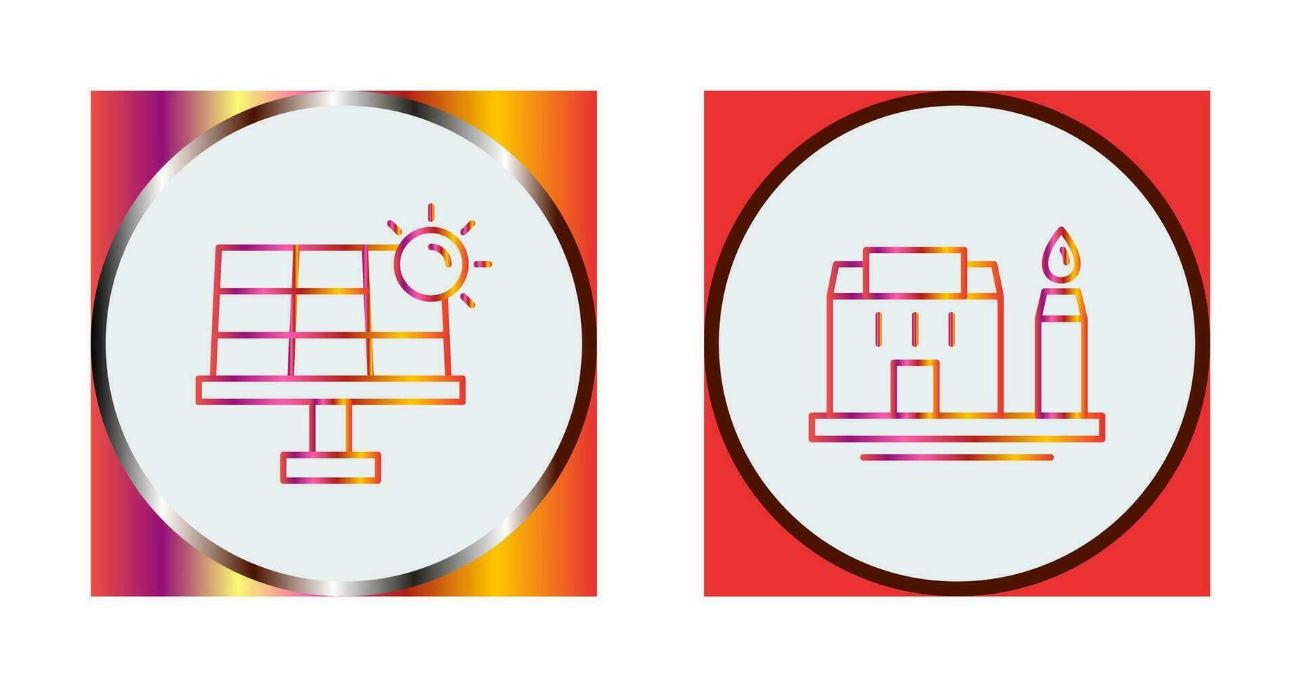 Solar Energy and Factory Icon vector