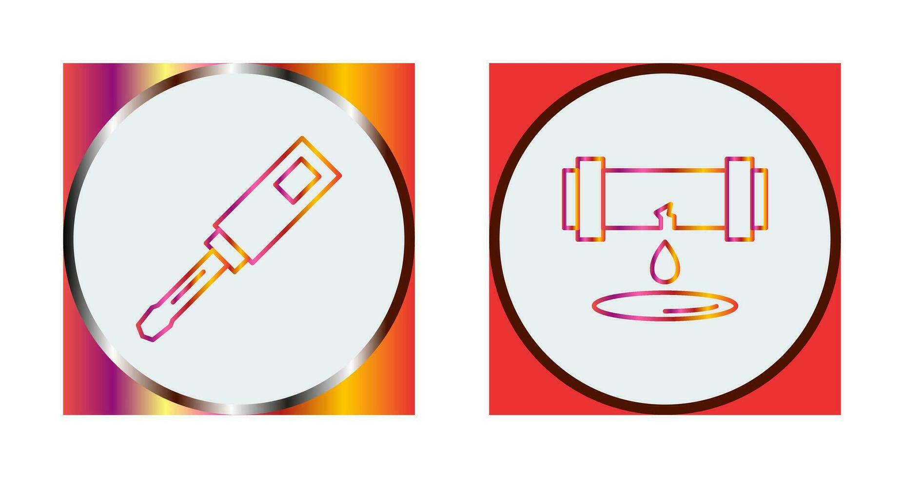 Screwdriver and Leak Icon vector