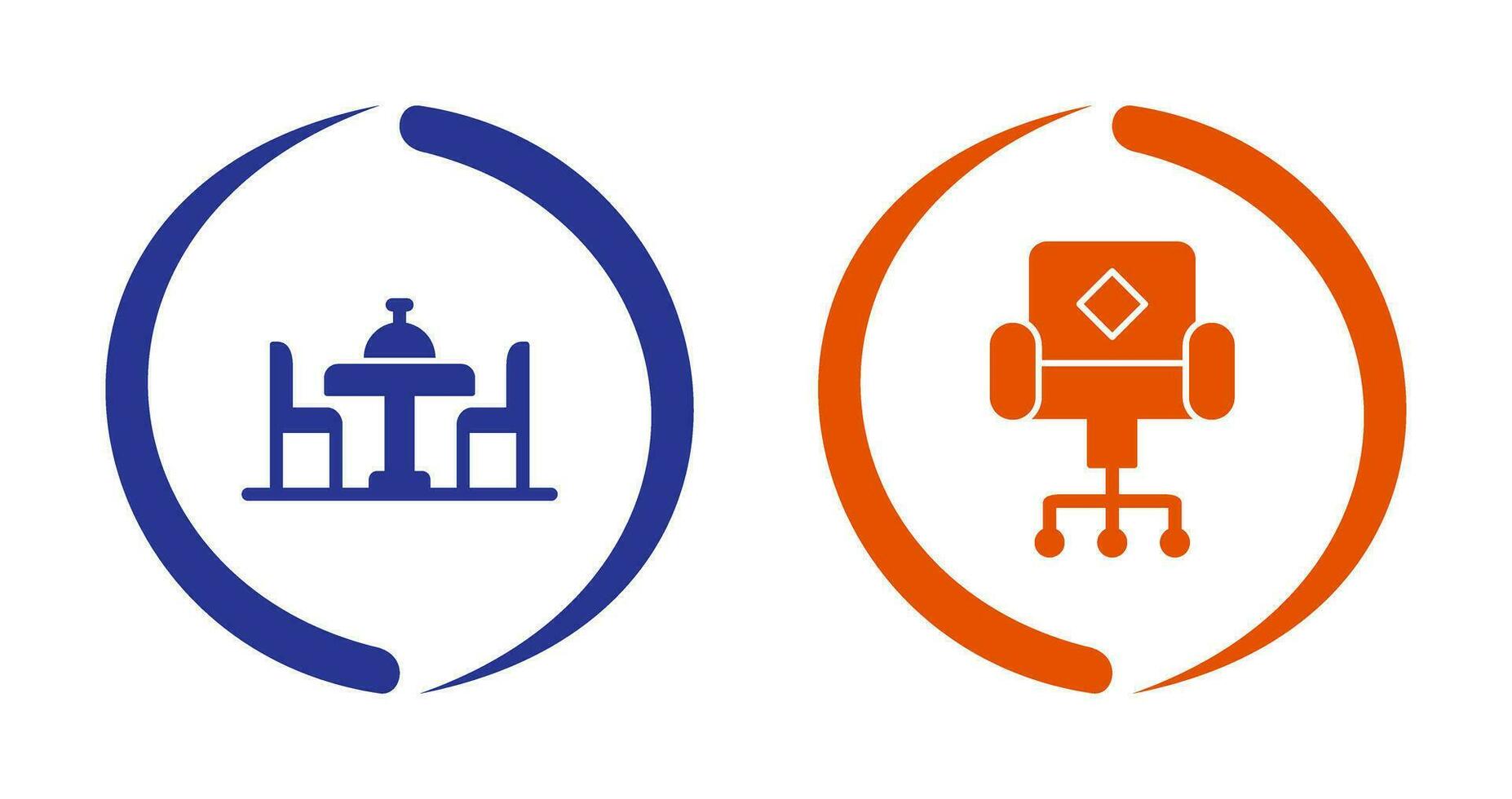 Chair and Dinning Table Icon vector