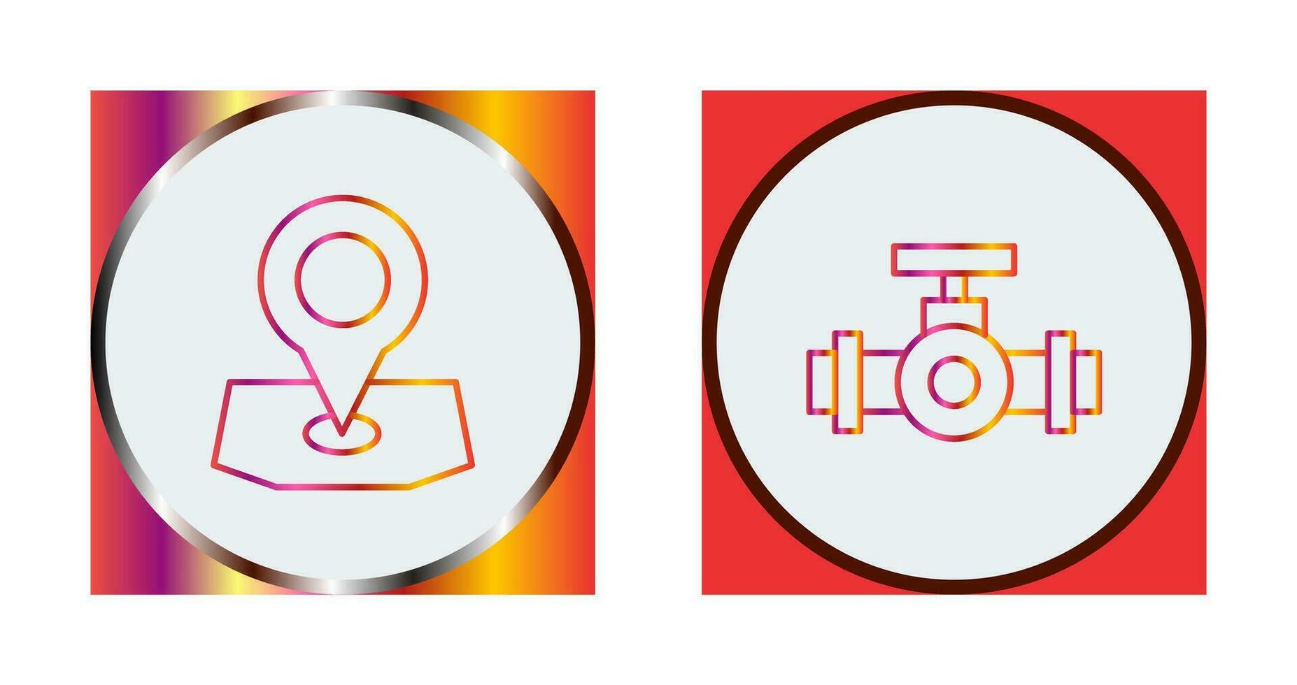 Location and Plumbing Icon vector