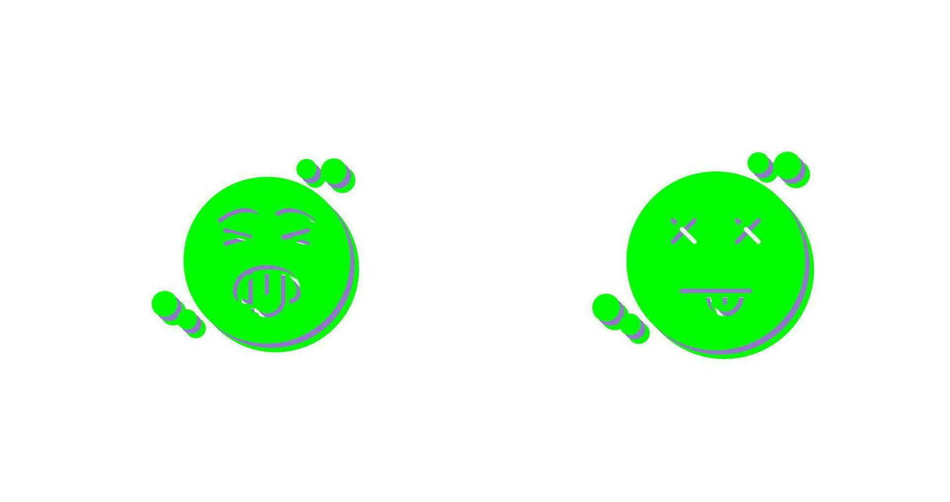 Disgusted and Dead Icon vector