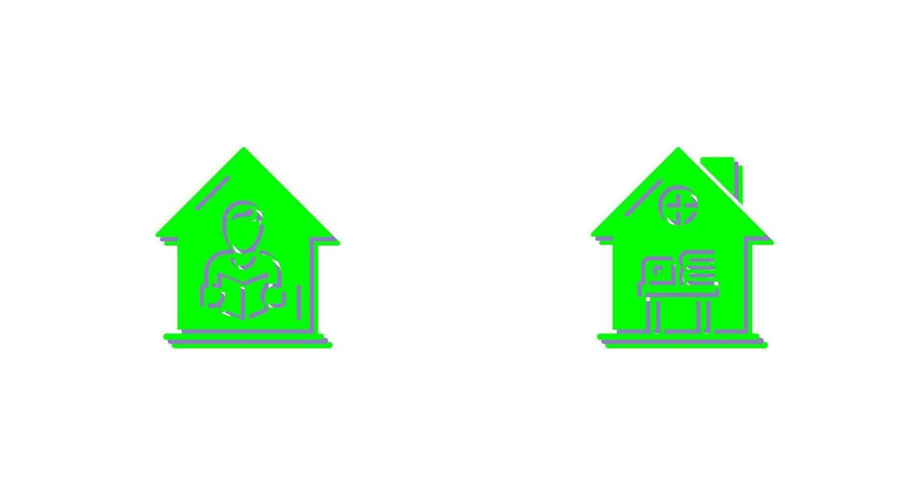 Home Learning and Home Work Place Icon vector
