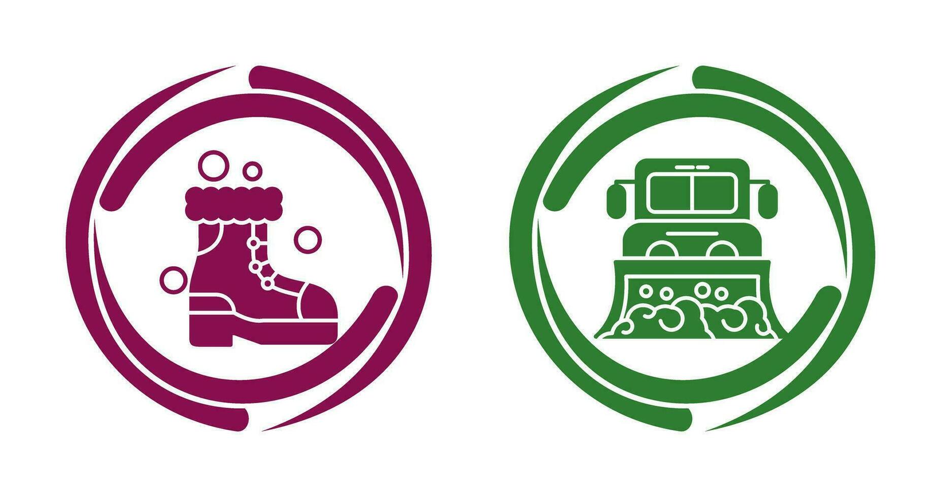 Snowshoes and Truck Icon vector